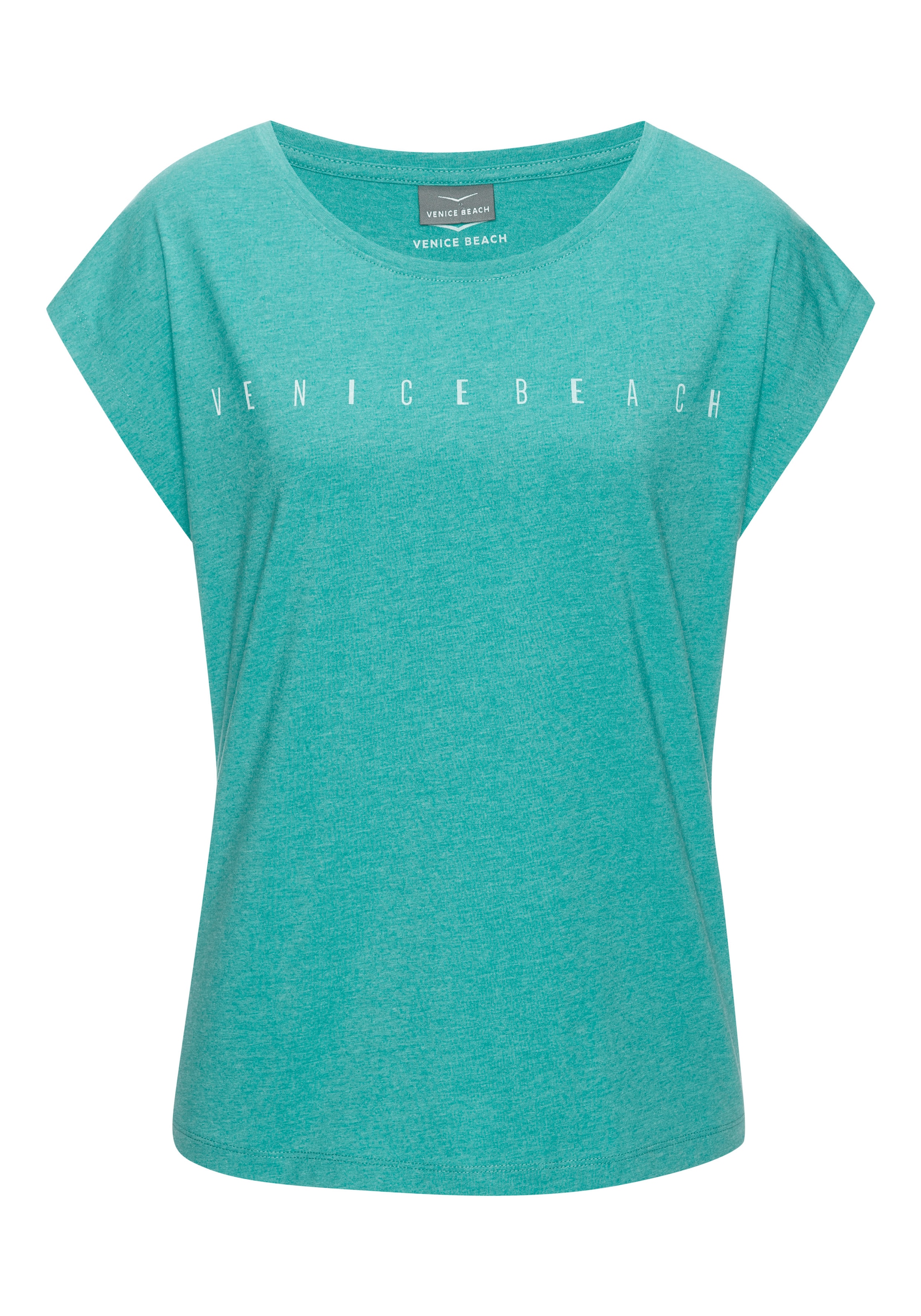Venice Beach Kurzarmshirt, mit Frontdruck, T-Shirt aus Baumwollmischung, Basic, casual