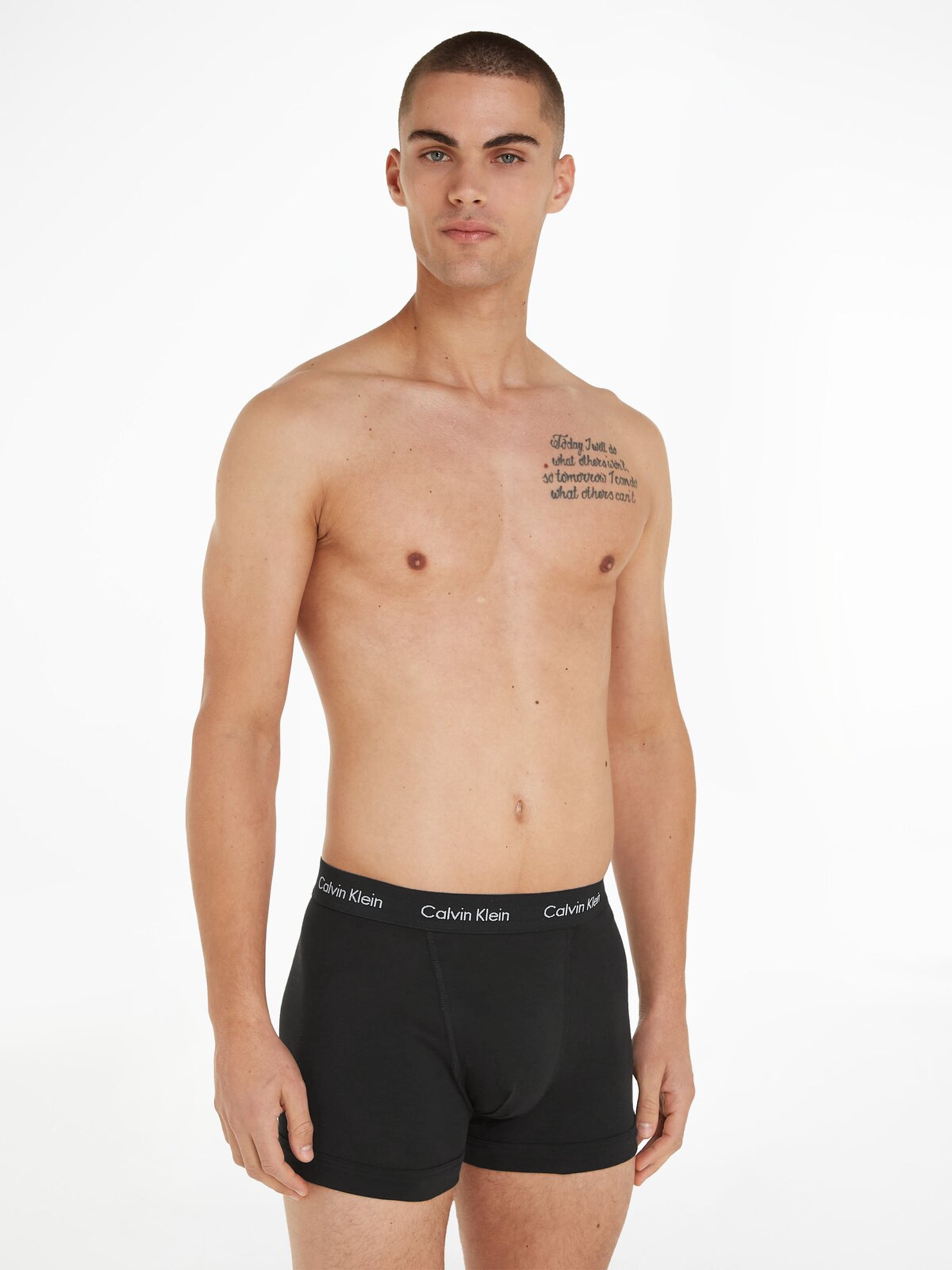 Calvin Klein Underwear Trunk, (3 St.), in uni schwarz