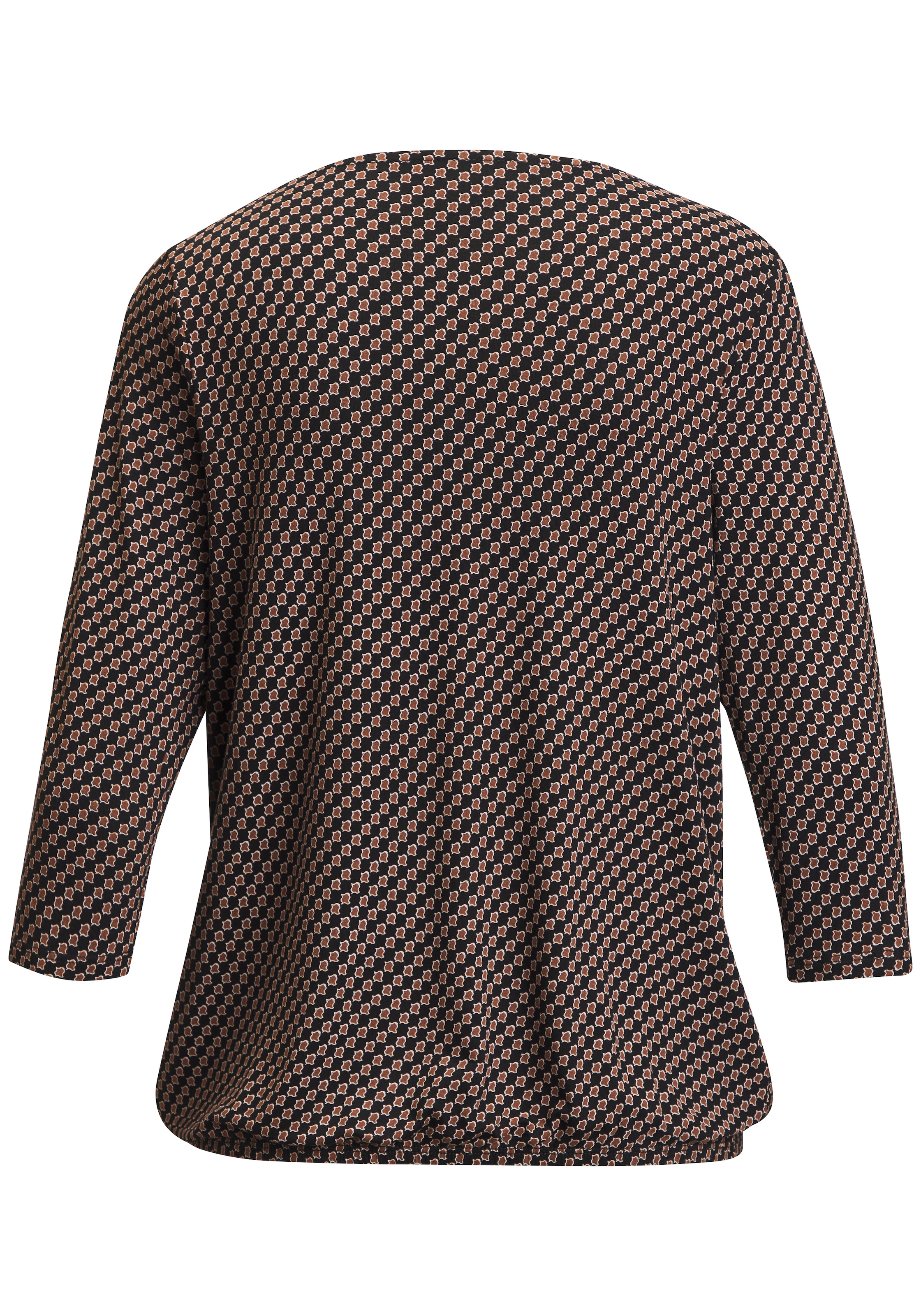 Vivance Rundhalsshirt »mit goldfarbenem Zierknopf am Ausschnitt« aus weichem Viskose-Stretch