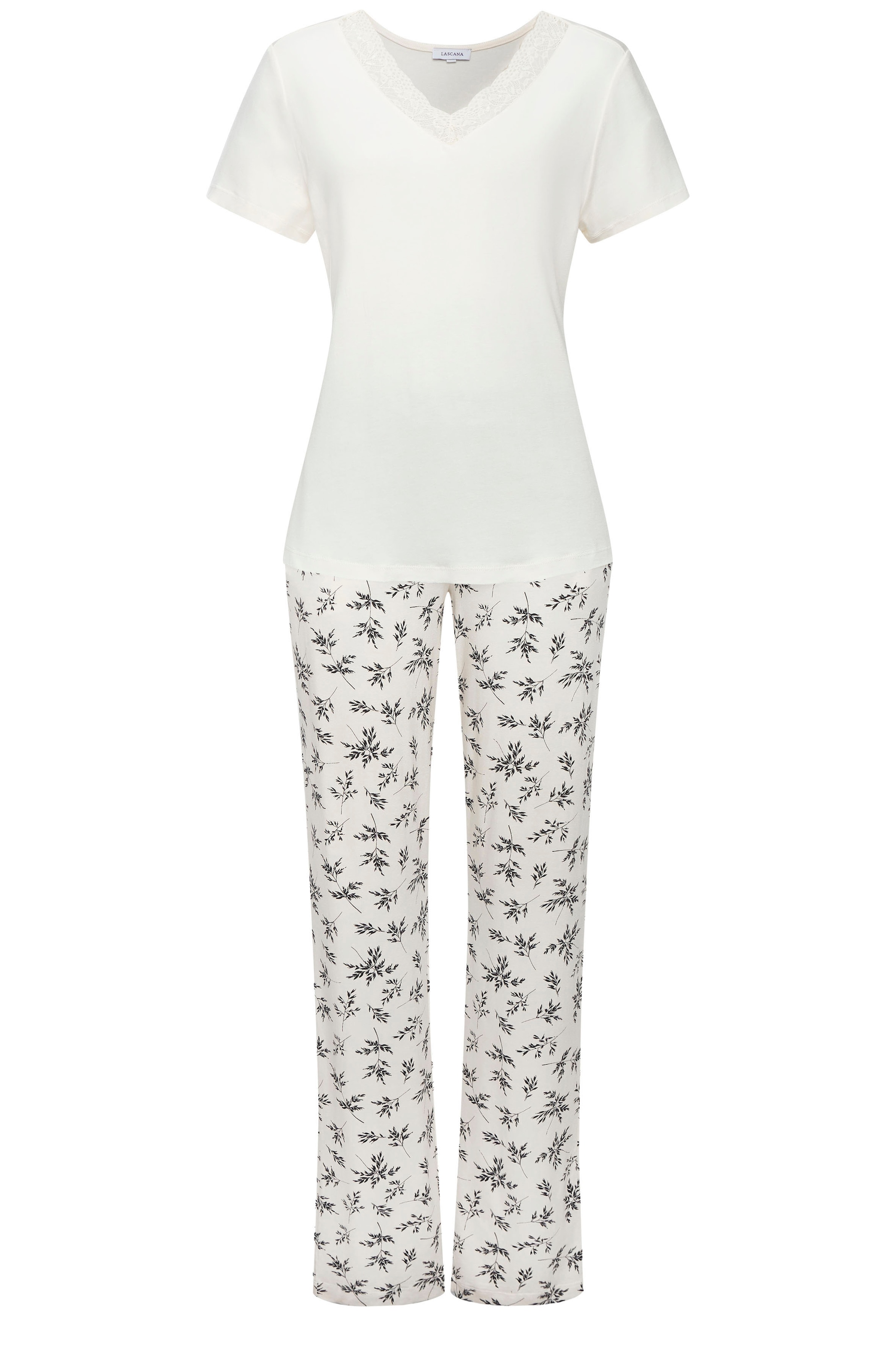 Vivance Dreams Pyjama, (Set, 2 tlg.), mit süßem Blumen-Print