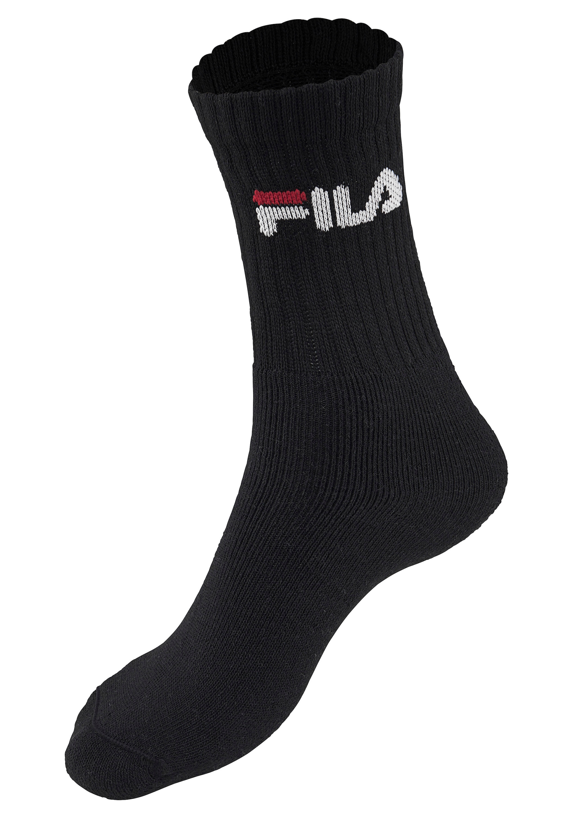 Fila Tennissocken »UNISEX CREW TENNIS FULL TERRY SOCKS« 6 Stk. tlg. Sportsocken, flache Zehennaht