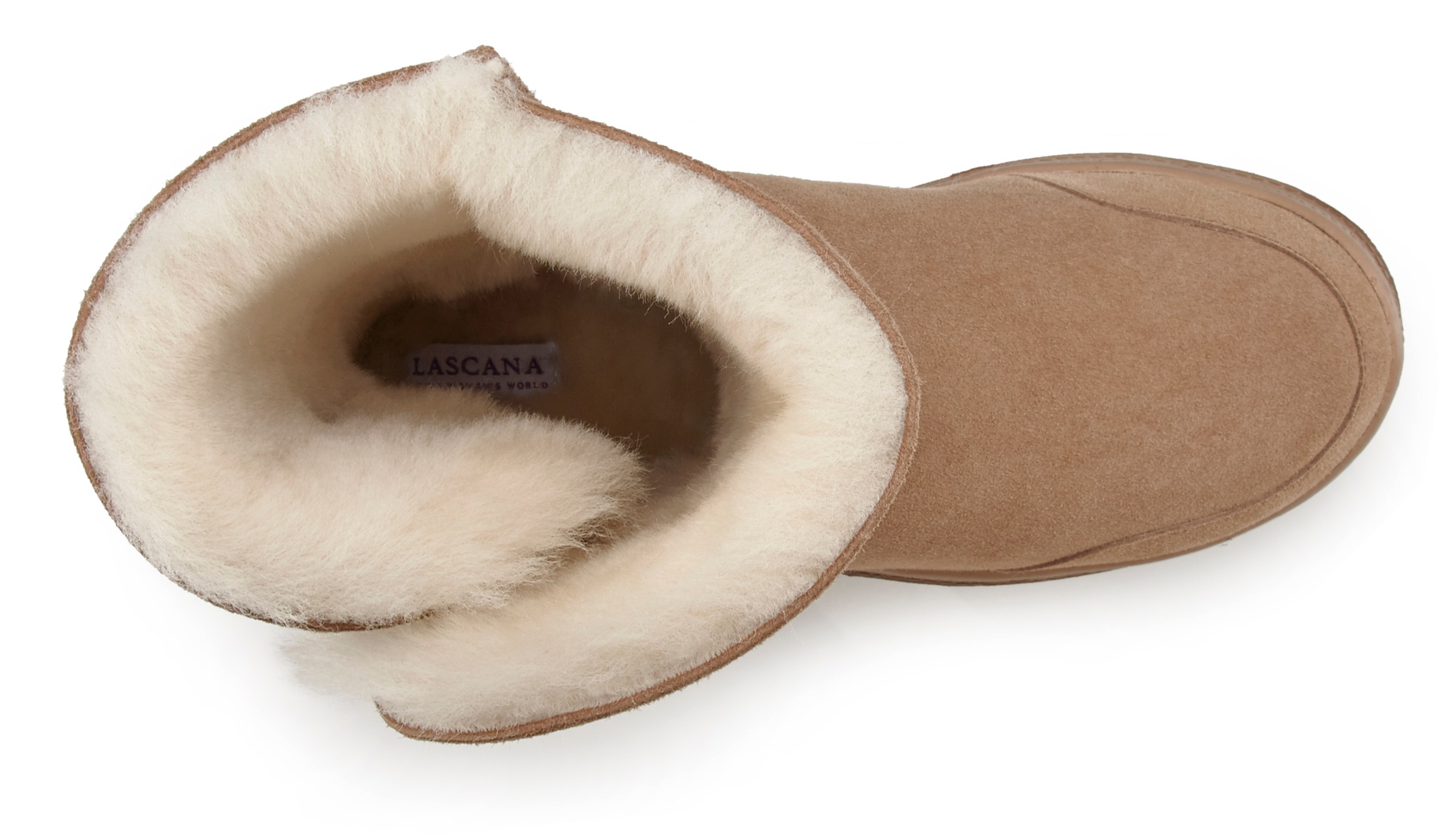 LASCANA Winterstiefel, aus kuscheligem Lammfell, robuste Sohle, Winterstiefelette, Snowboots