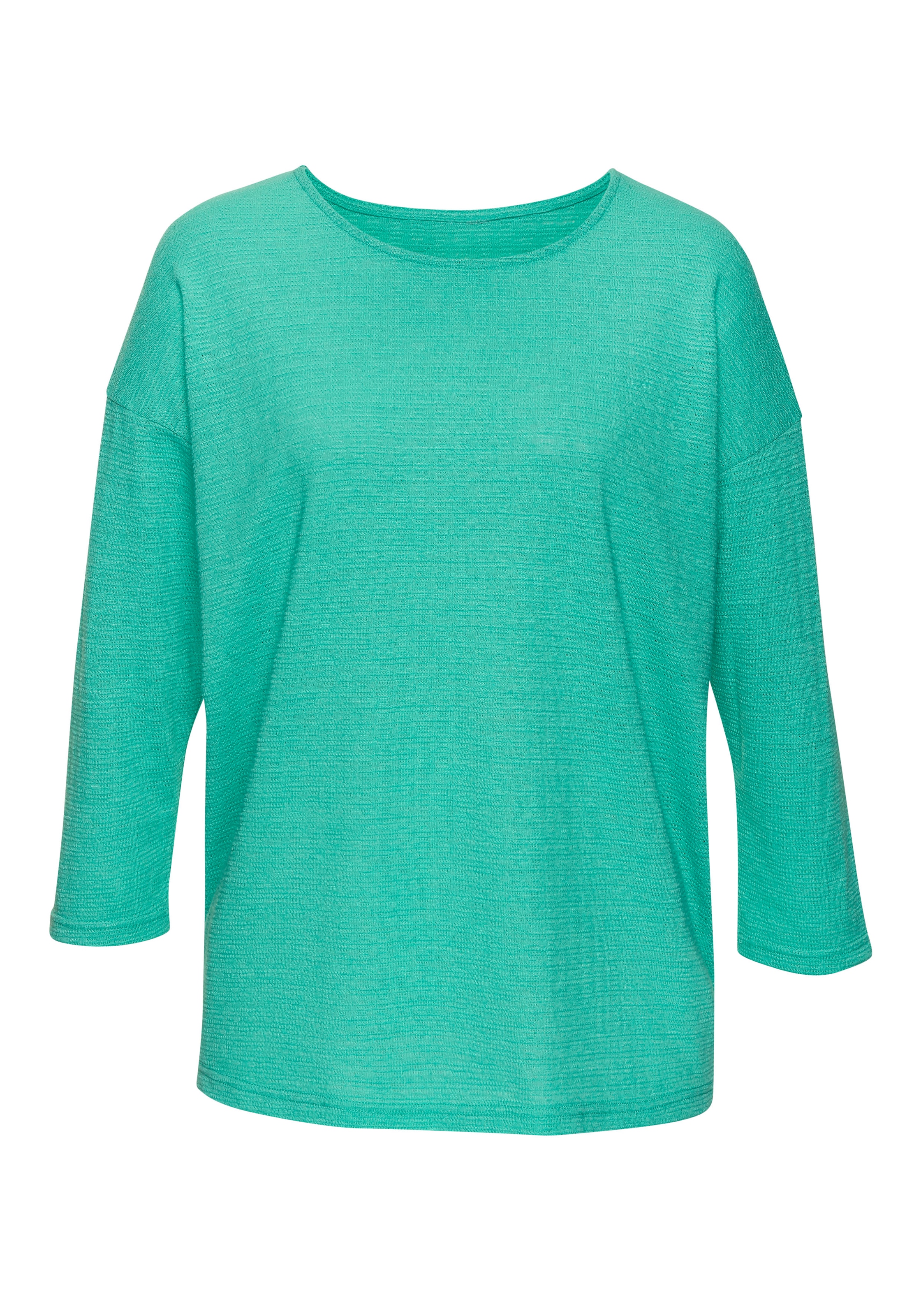 Vivance Langarmshirt »mit modischer Struktur«, aus bügelfreier Qualität mit Baumwolle