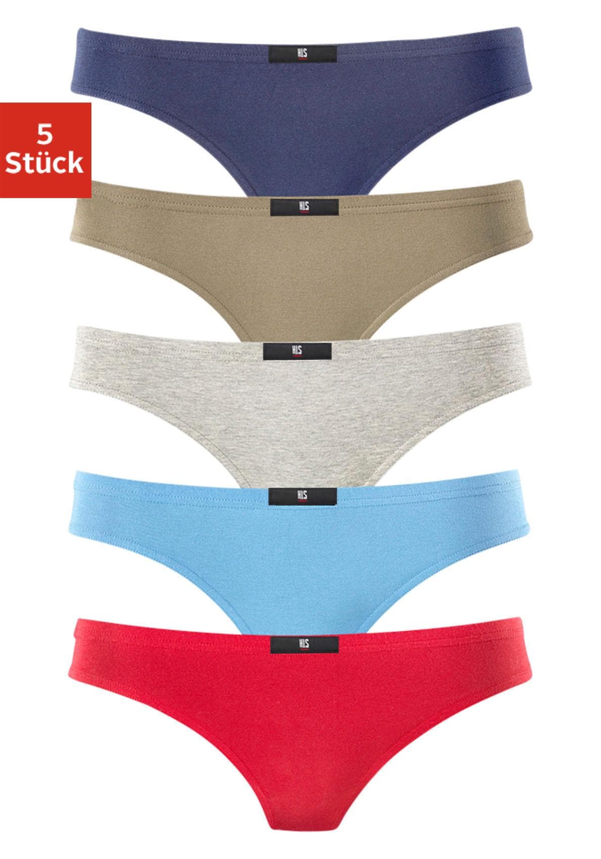H.I.S String, (5er-Pack), aus elastischer Baumwoll-Qualität