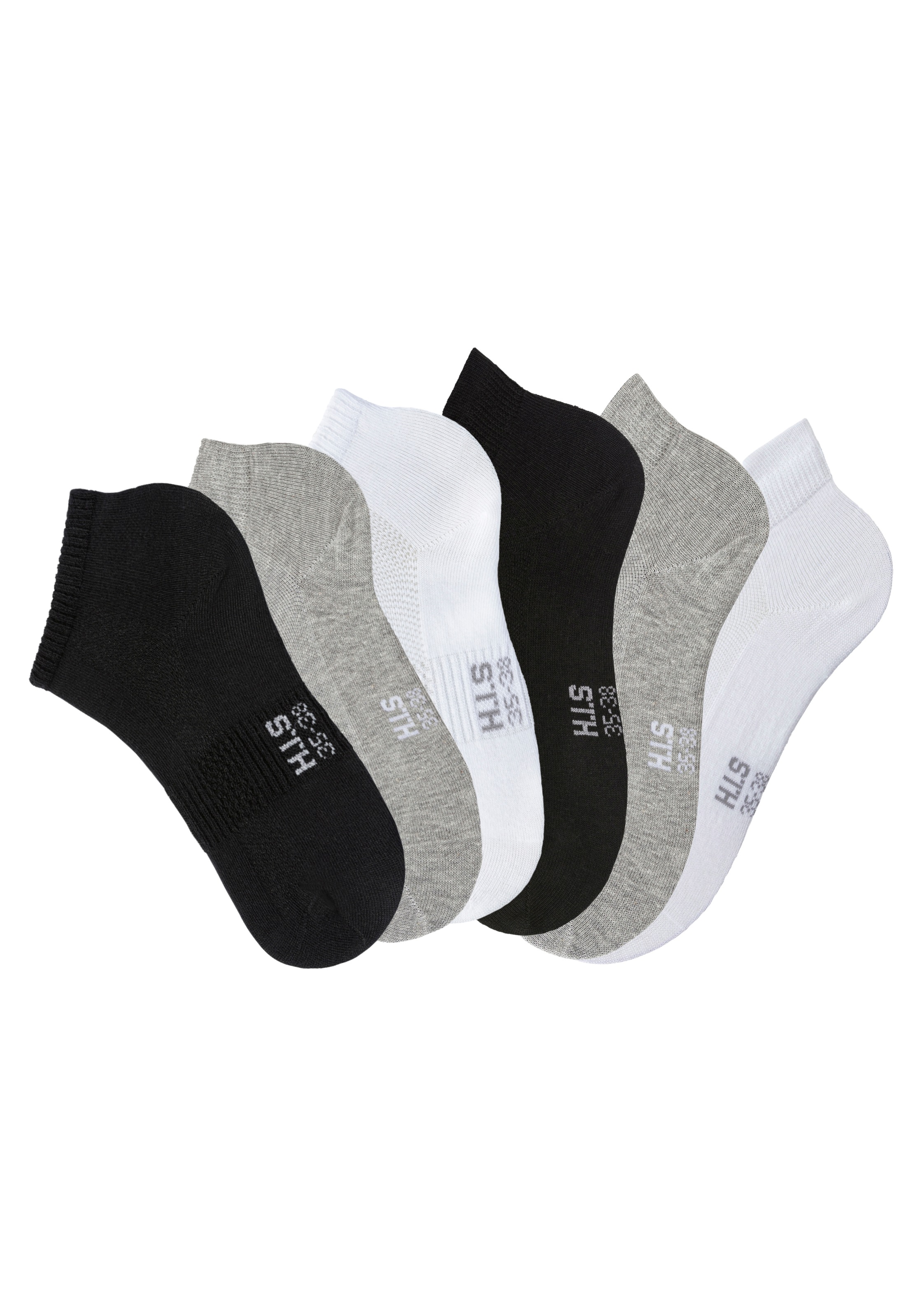 H.I.S Sportsocken Packung, 6 Paar tlg. Kurzsocken und Sneakersocken in einem Pack
