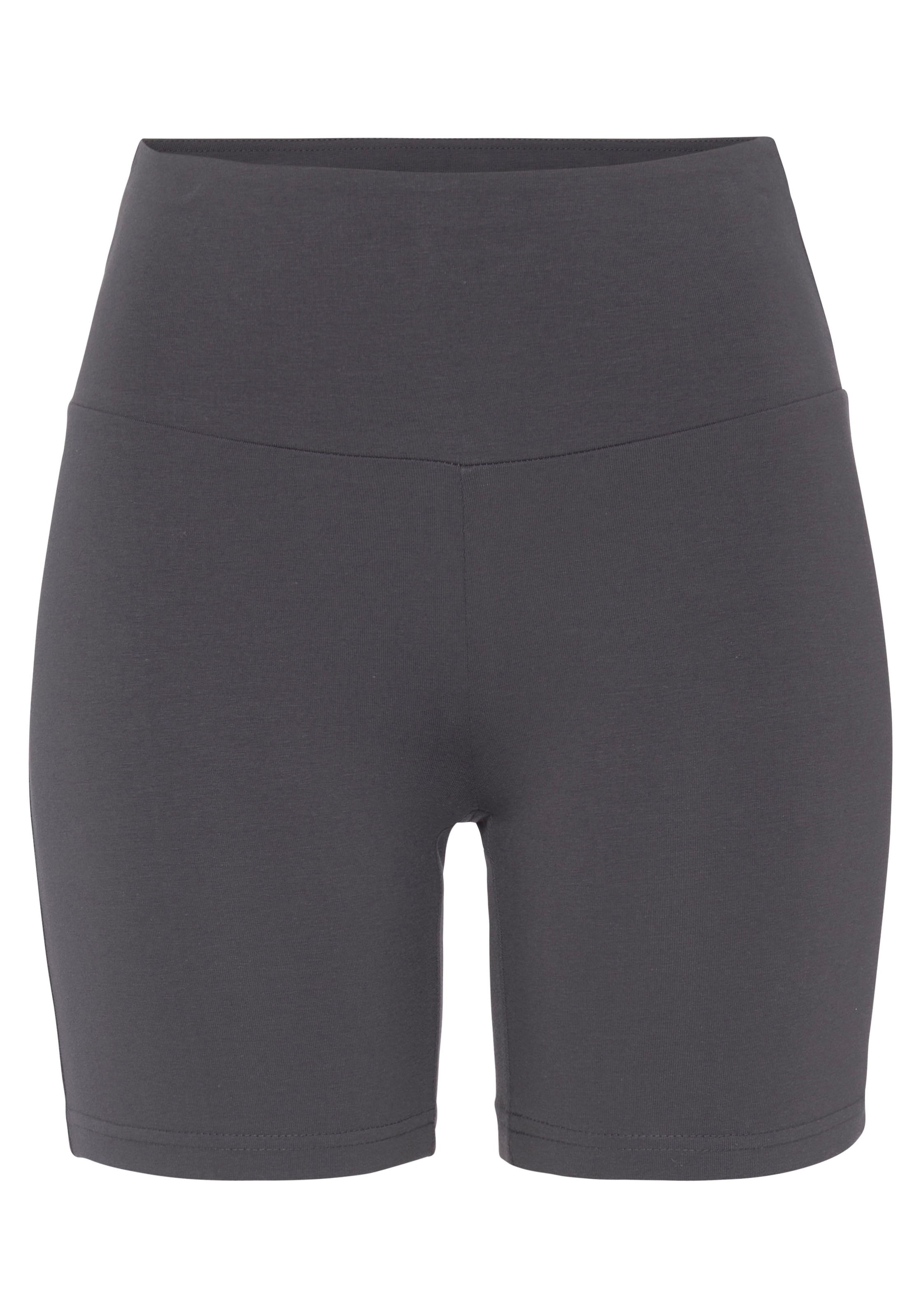 LASCANA Shorts, mit breitem Bündchen und Logodruck