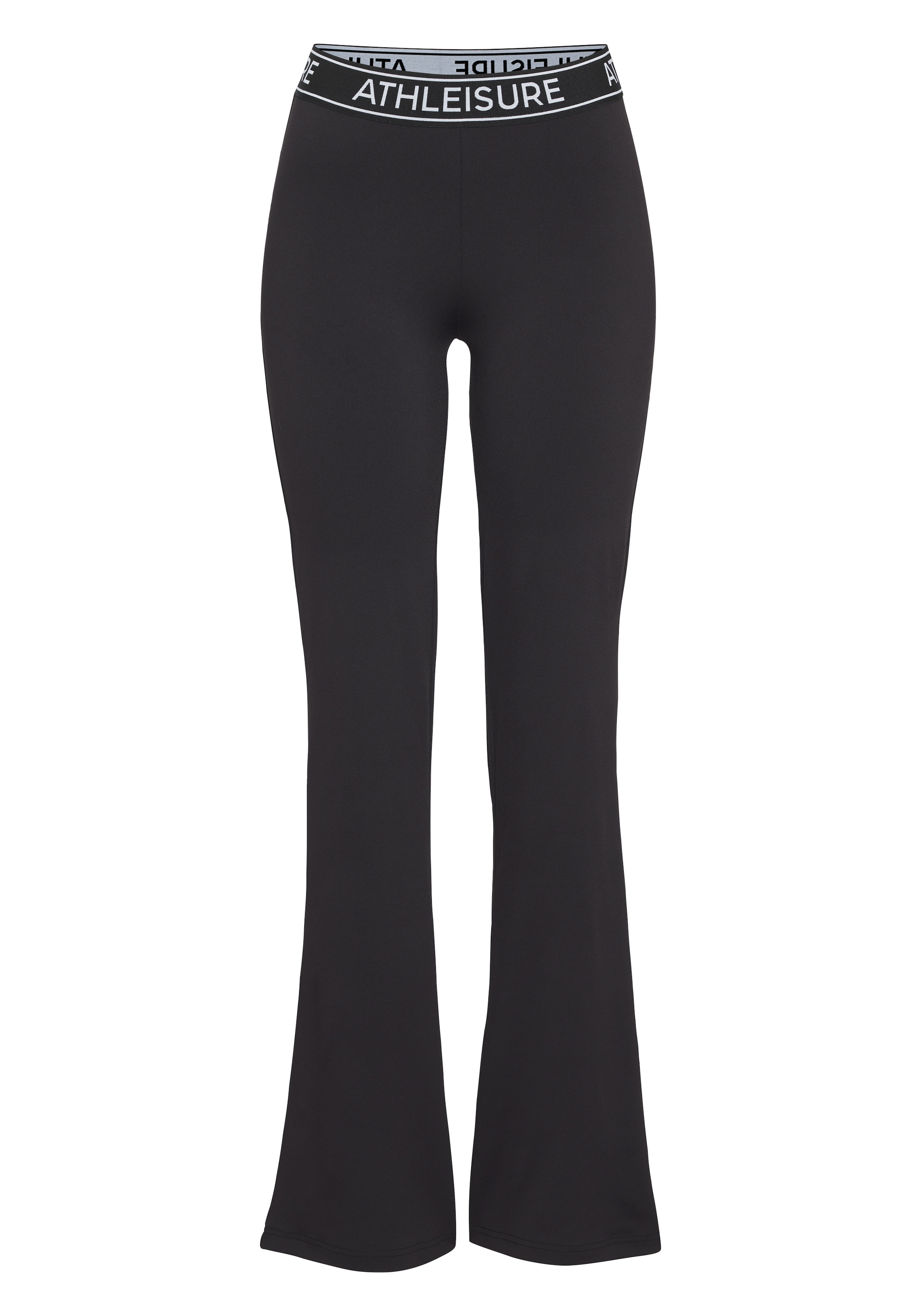 LASCANA ACTIVE Jazzpants  mit breitem Gummibund und Aufschrift, Schlaghose, Flared, Bootcut