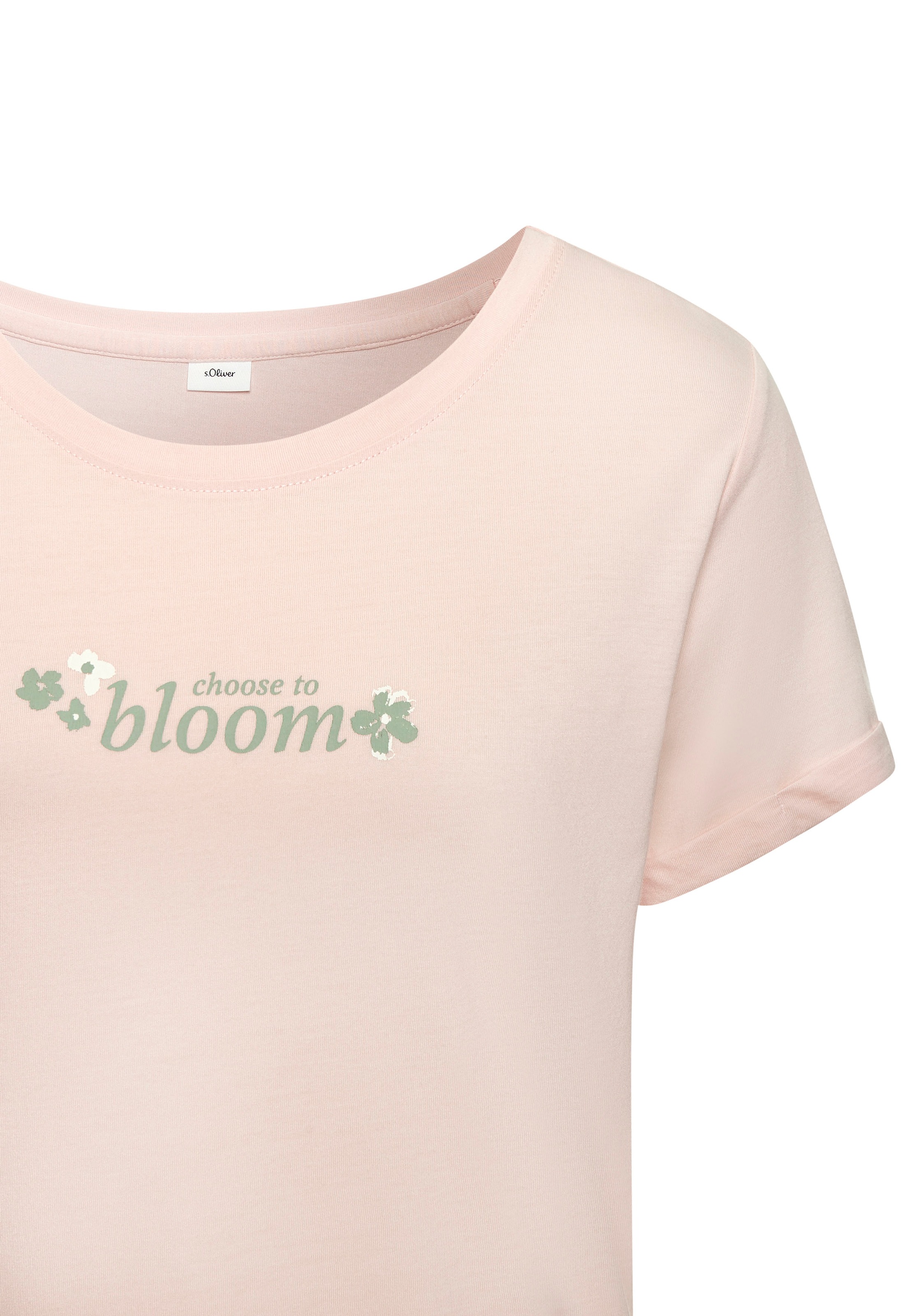 s.Oliver Pyjamaoberteil, Mit kleinem Frontprint