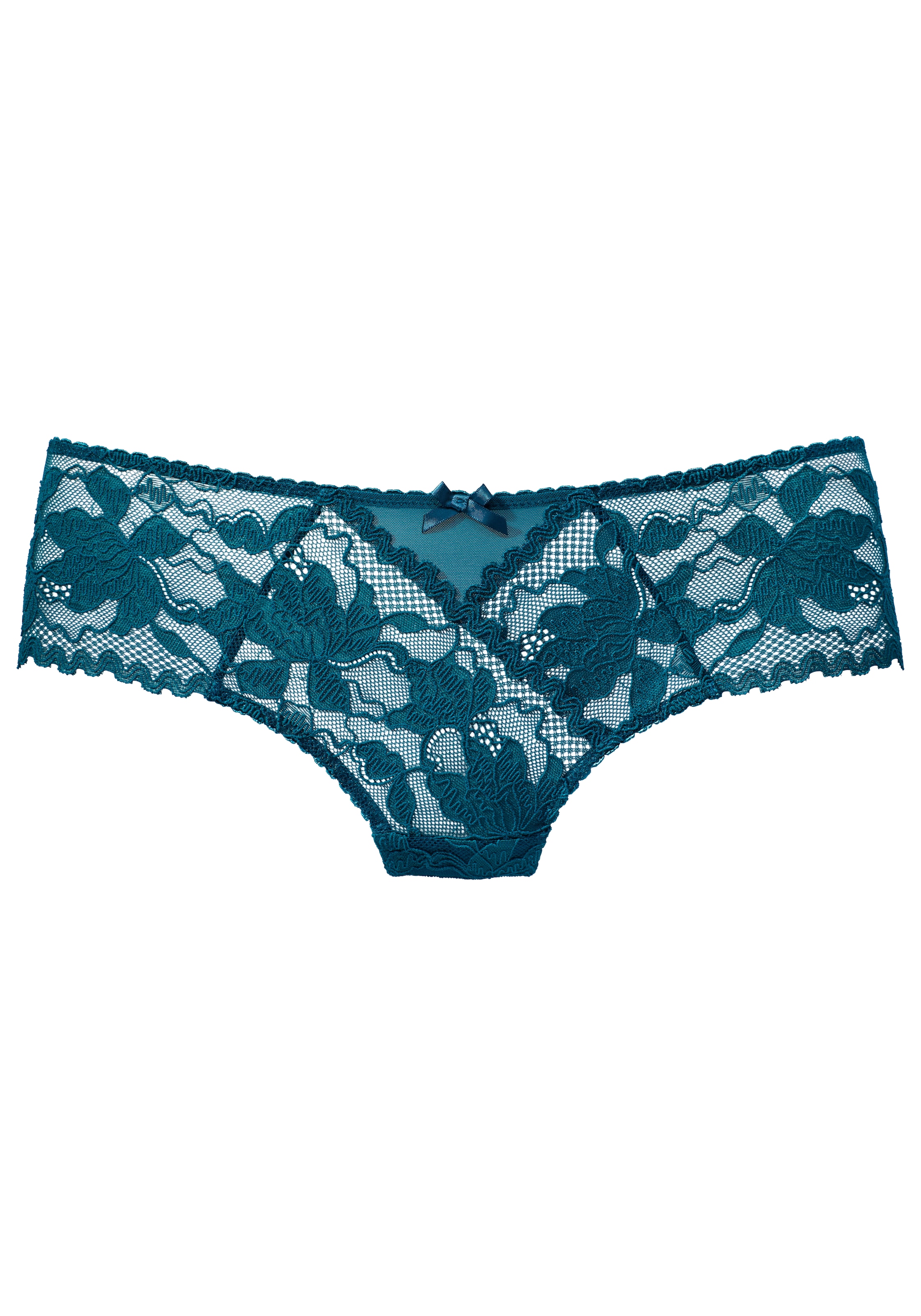 LASCANA Stringpanty aus floraler Spitze in transparenter Optik