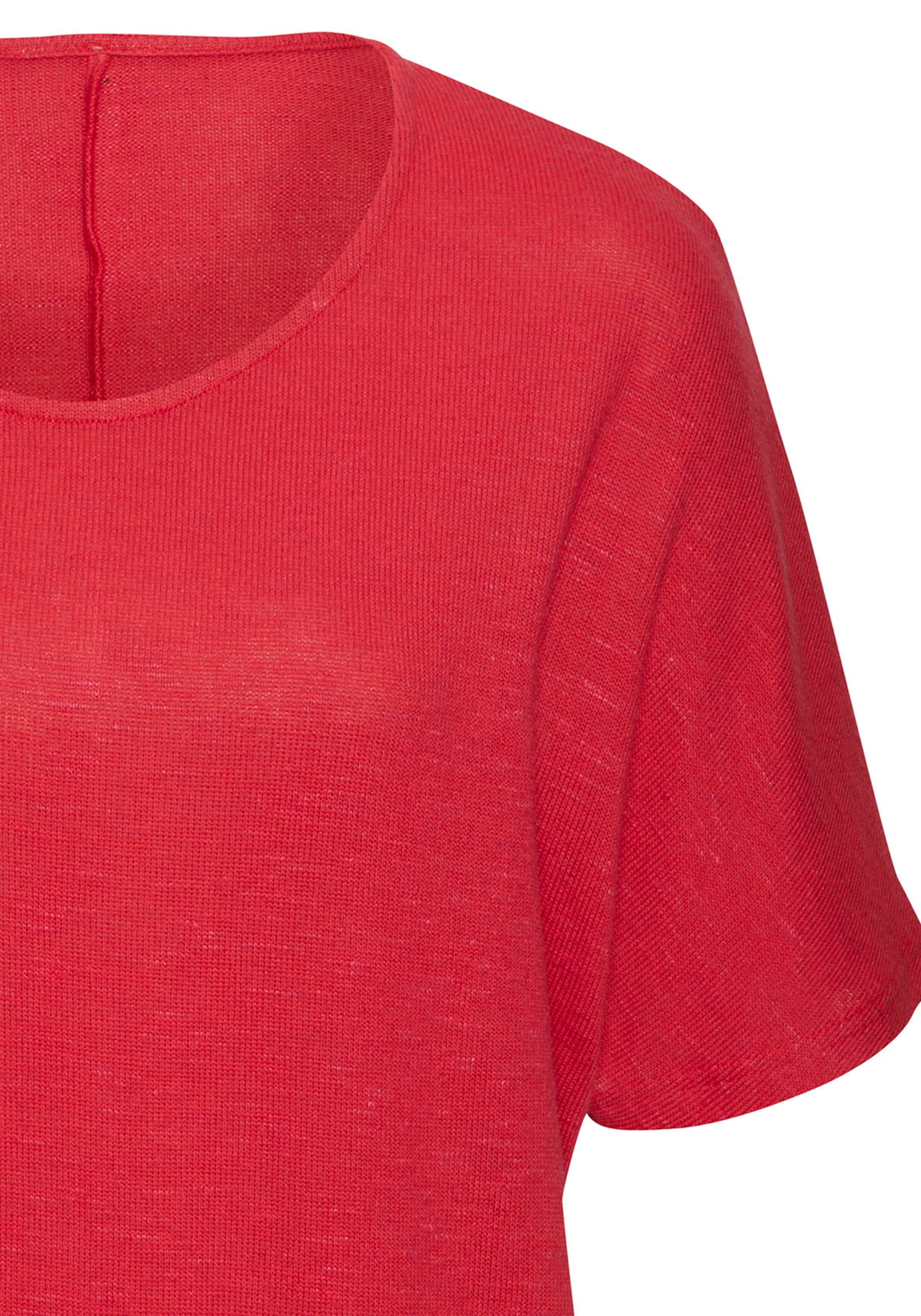 Vivance Kurzarmshirt »mit breitem Bund«, aus weichem Viskose-Feinstrick