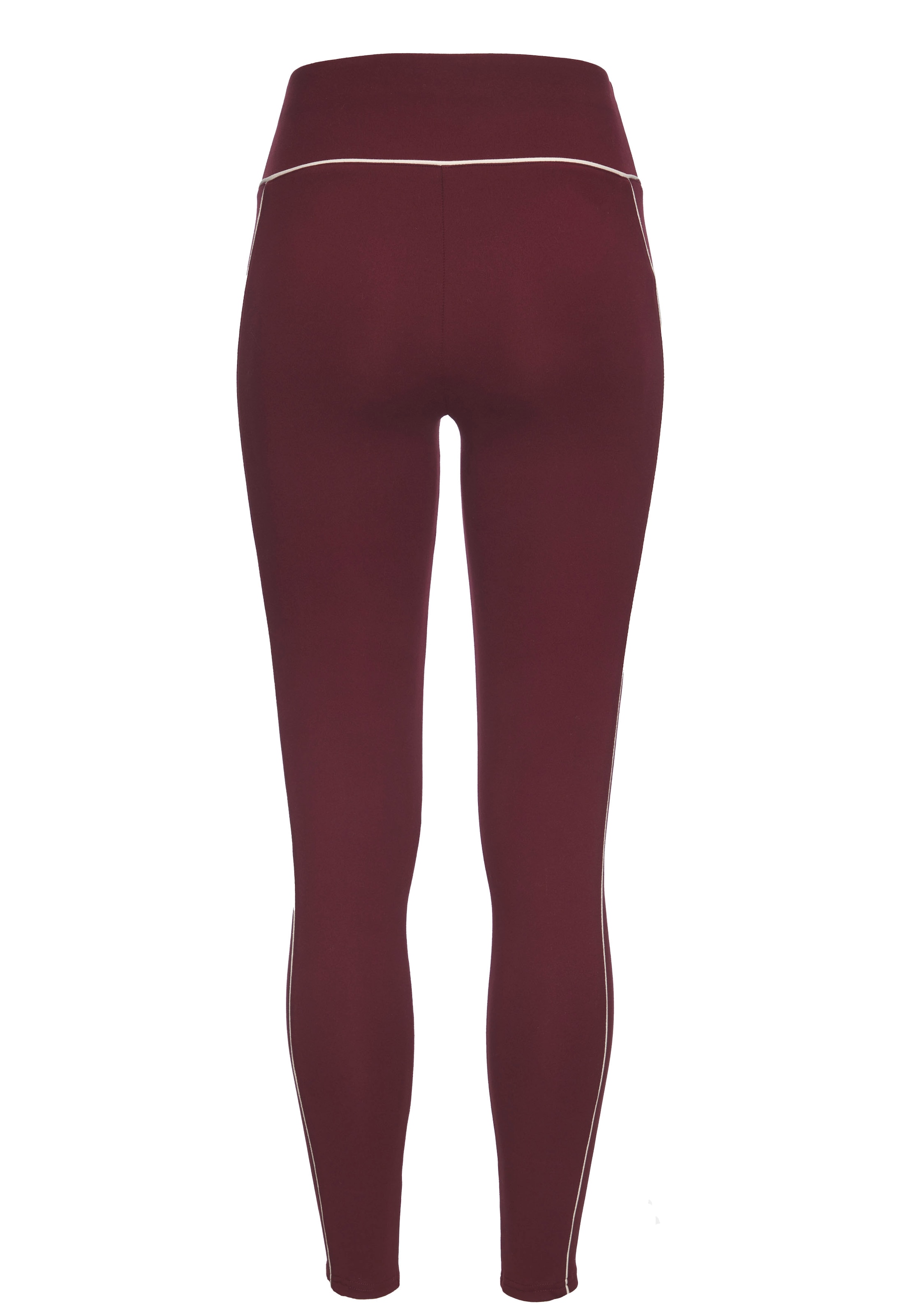 Copenhagen Studios Funktionsleggings  mit Paspeln und Logodruck