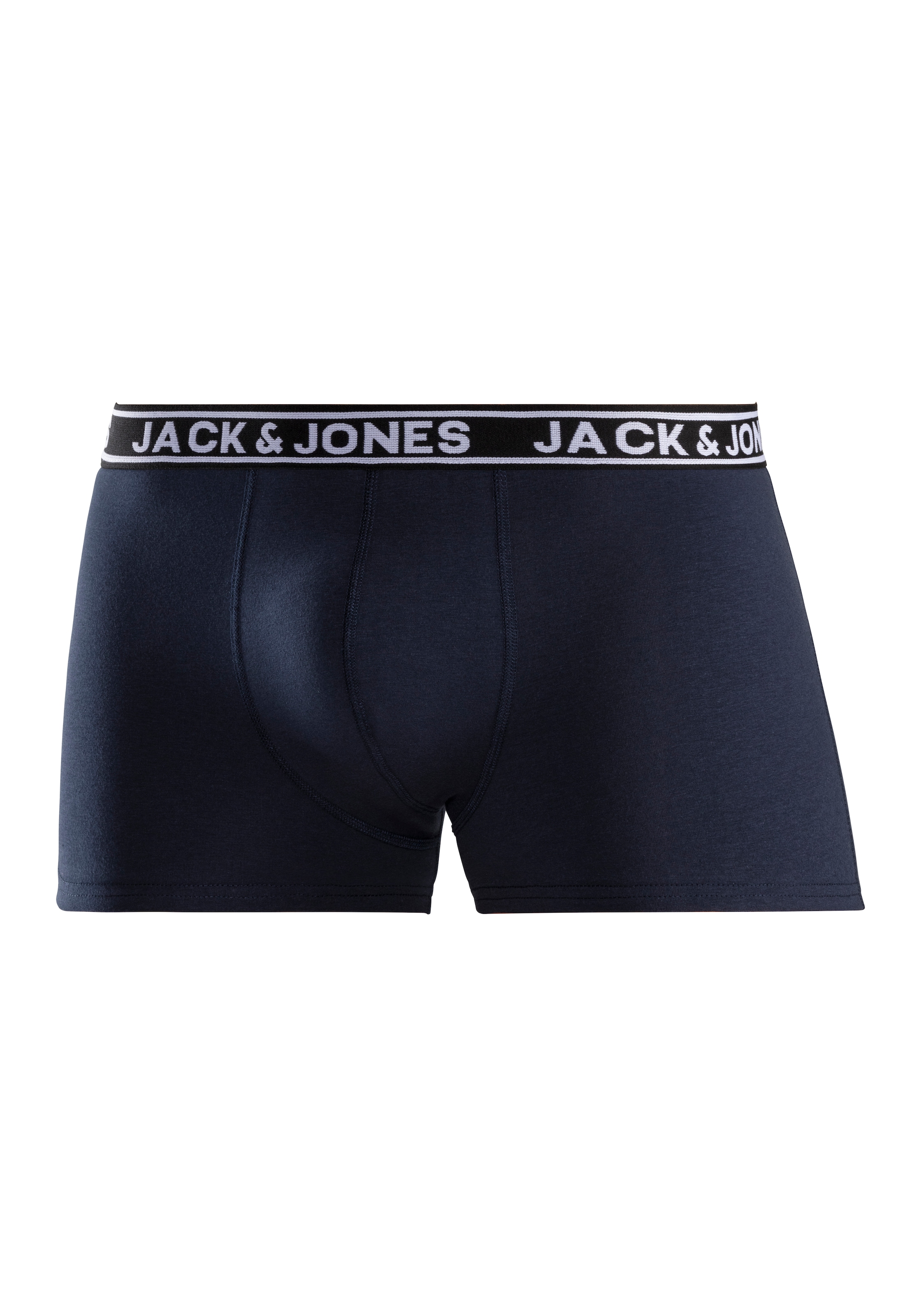 Jack & Jones Trunk »JACCRISP im 6er Pack mit Logobund und Stretchkomfort« Packung, 6 Stk. unifarben mit Farbeinsatz, modisch, eng anliegend, Baumwollmischung