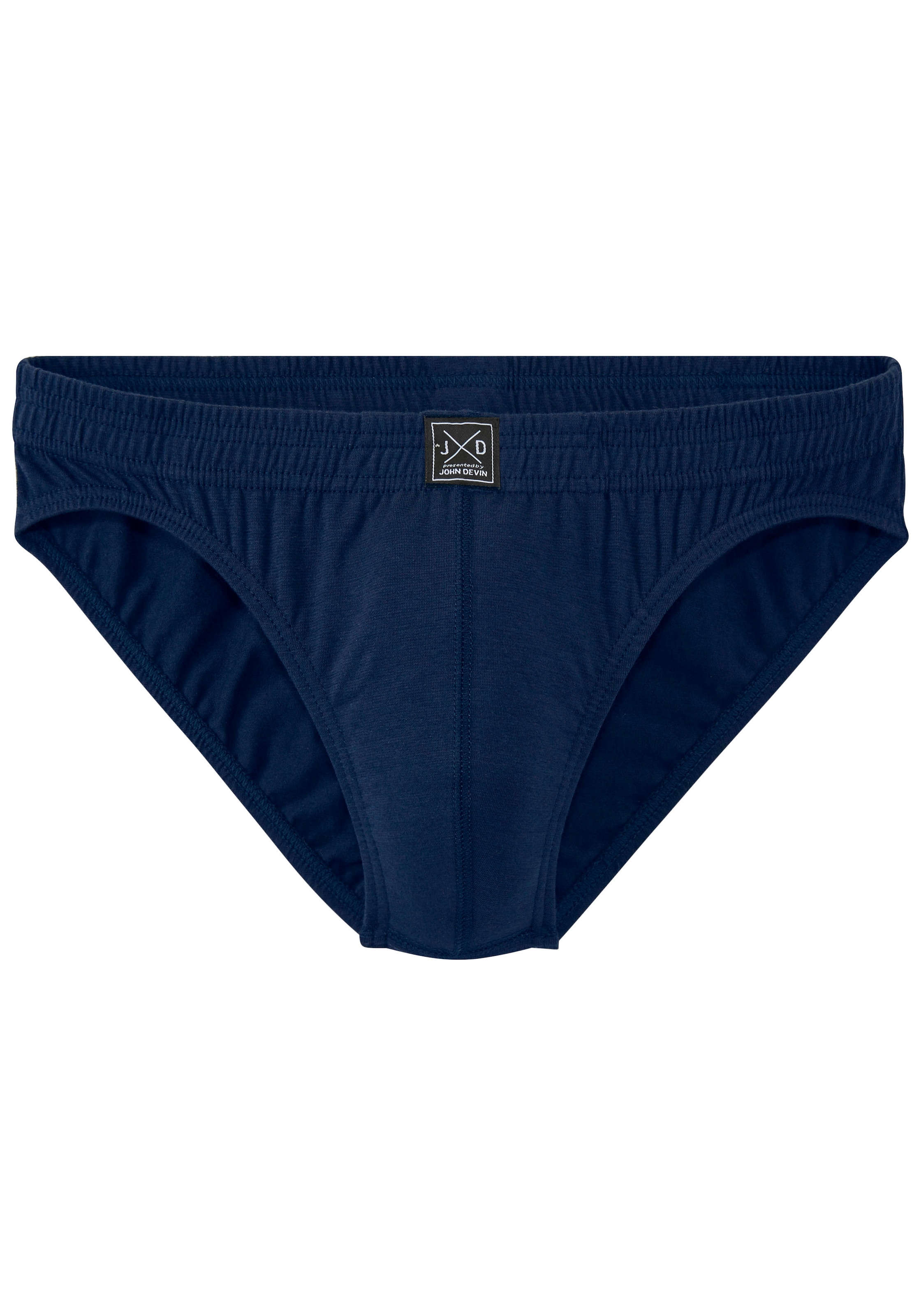 John Devin Slip Box, 7 Stk. aus elastischer Baumwollmischung, mit Logoschriftzug im Bund