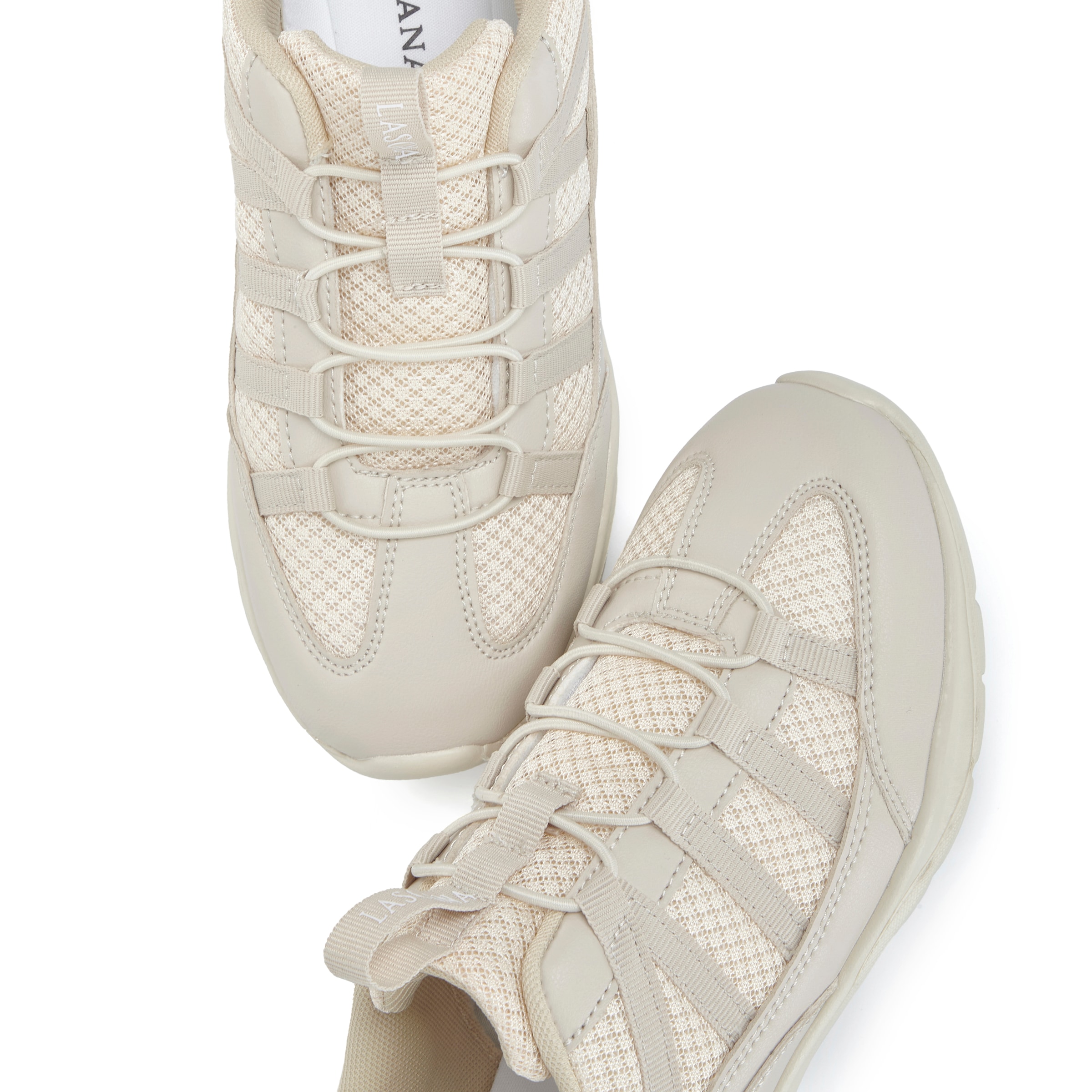 LASCANA Sneaker, Slip-On Freizeitschuh, Halbschuh mit elastischen Schnürbändern VEGAN