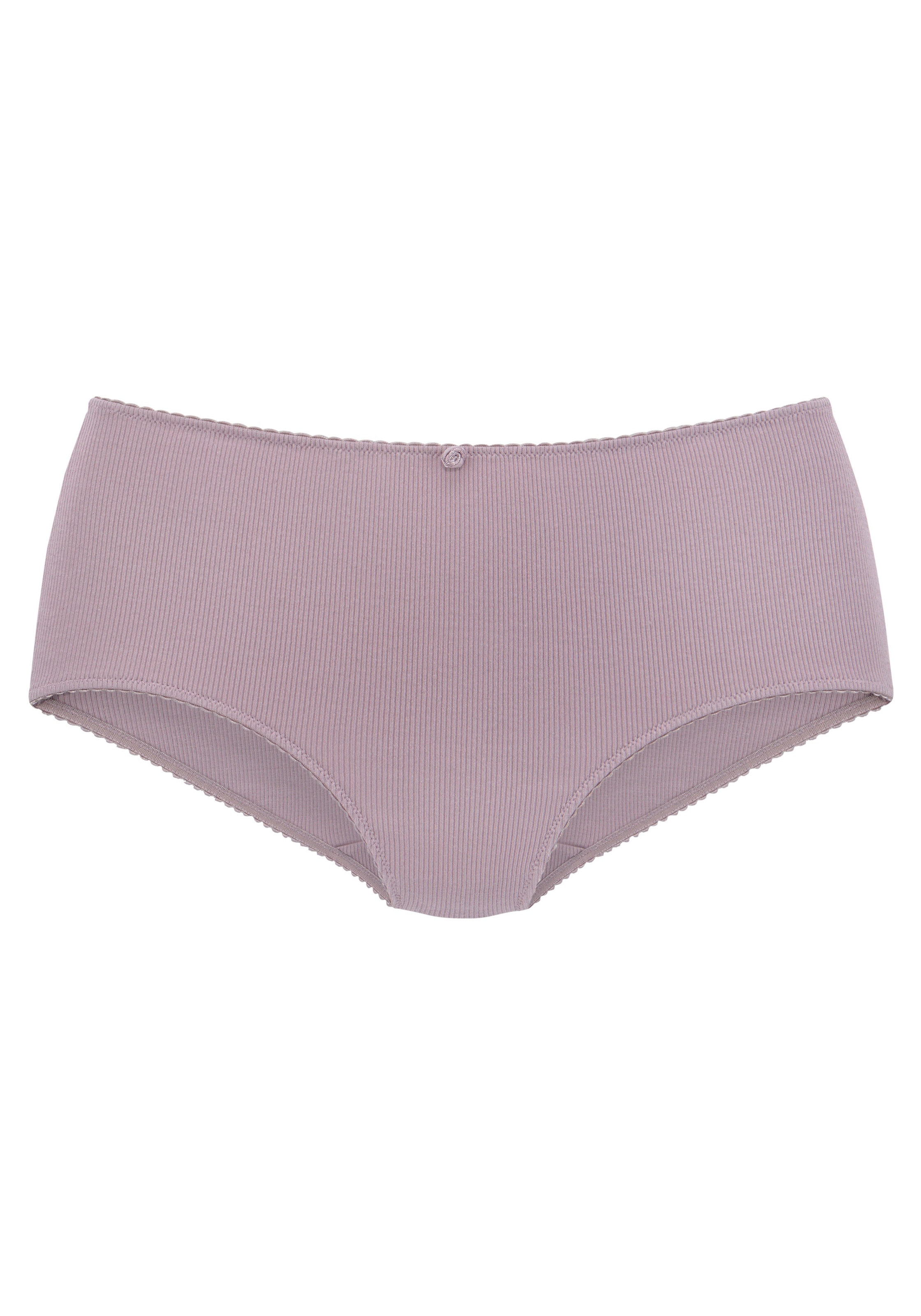 Vivance Taillenslip, (3er-Pack), aus weicher und elastischer Rippware, mit zartem Röschen vorn