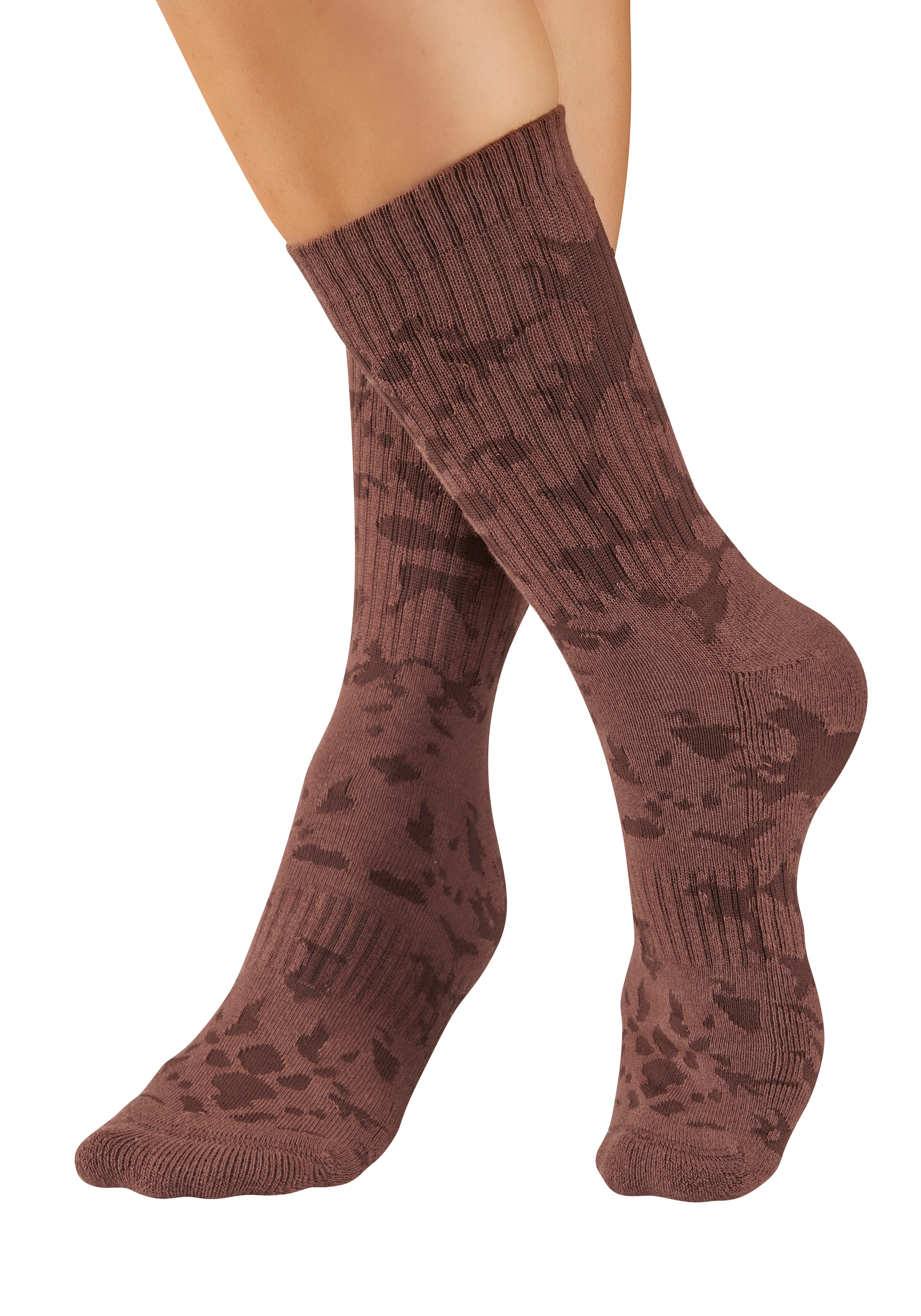 Buffalo Tennissocken »Damen Fußfrottee Sportsocken; modisch« Packung, 5 Paar tlg. in unterschiedlichen Animal Muster Designs