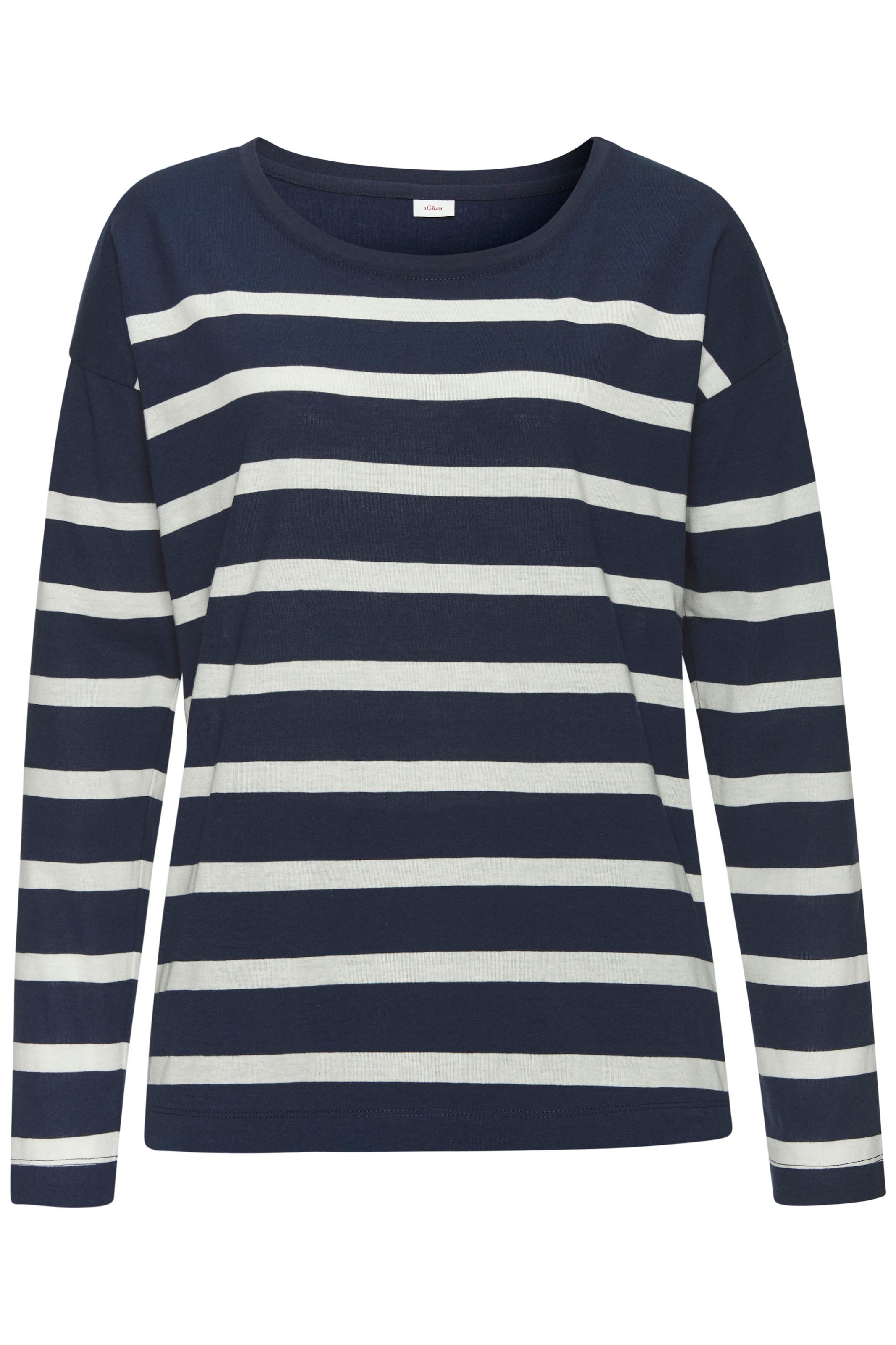 s.Oliver Pyjama 2 Stk. tlg., mit garngefärbten Streifen im Oberteil