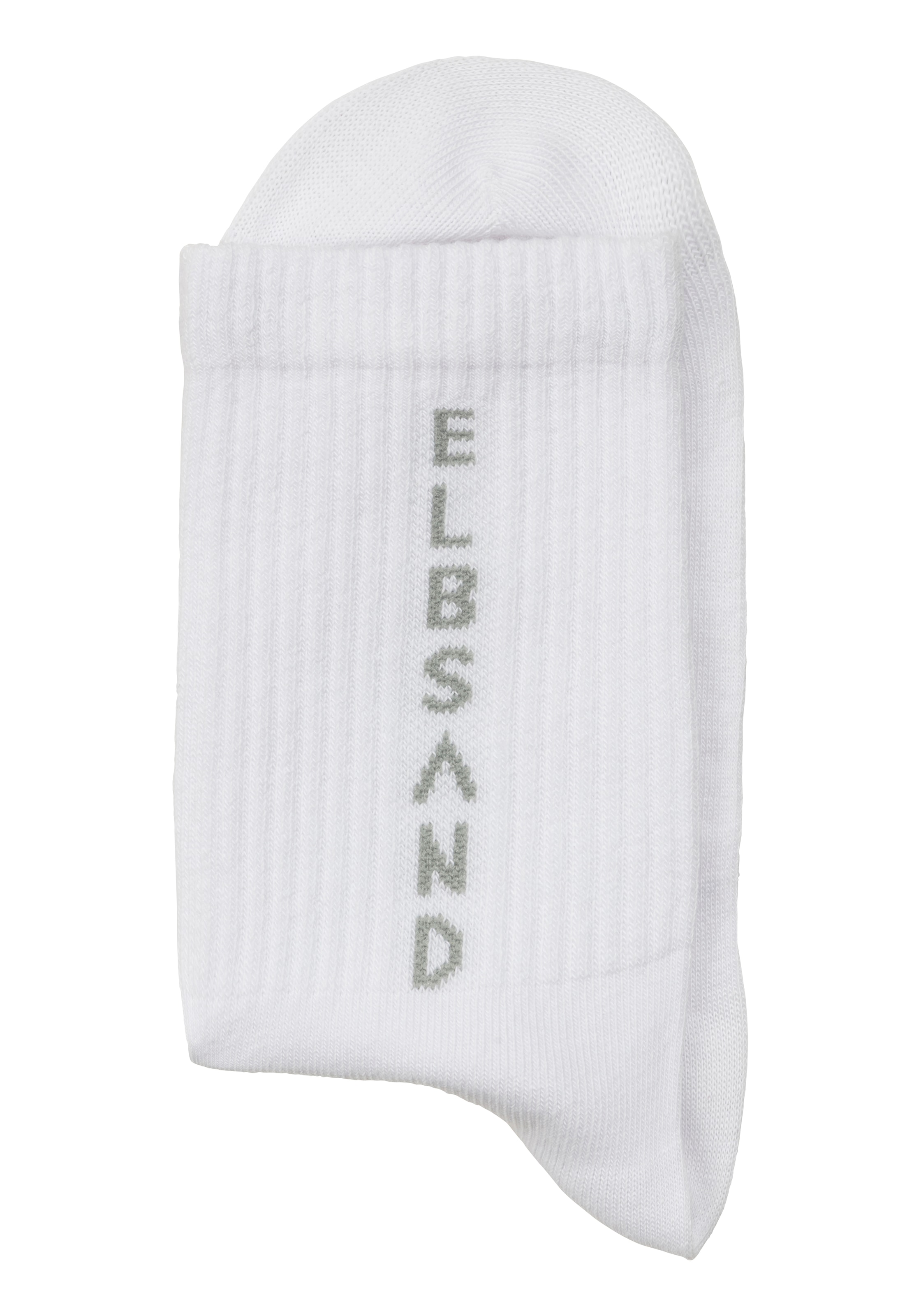 Elbsand Socken, (Packung, 3 Paar), mit eingestricktem Schriftzug