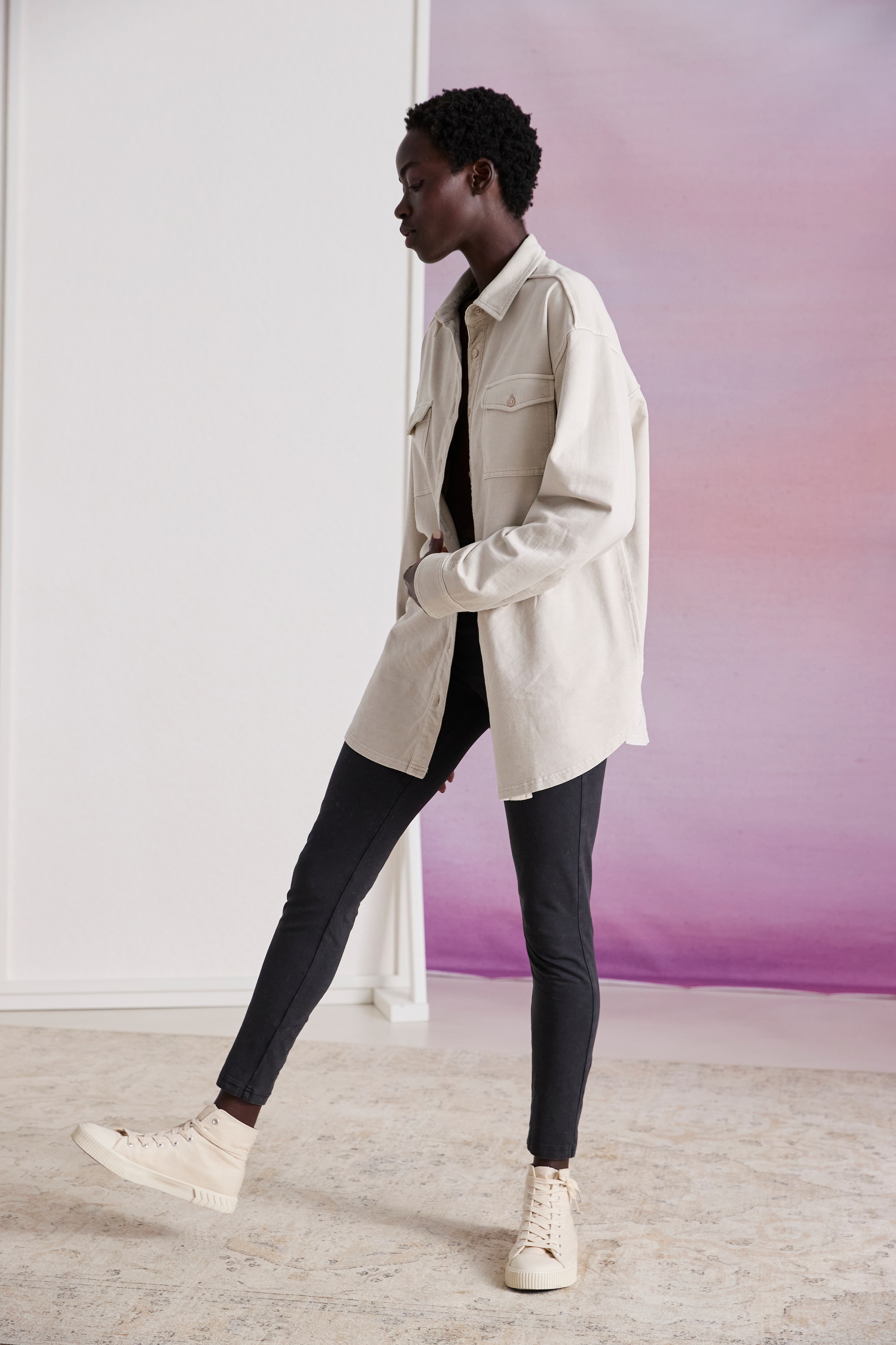 Buffalo Blusenshirt, Loungeshirt im Used-Look, Loungewear