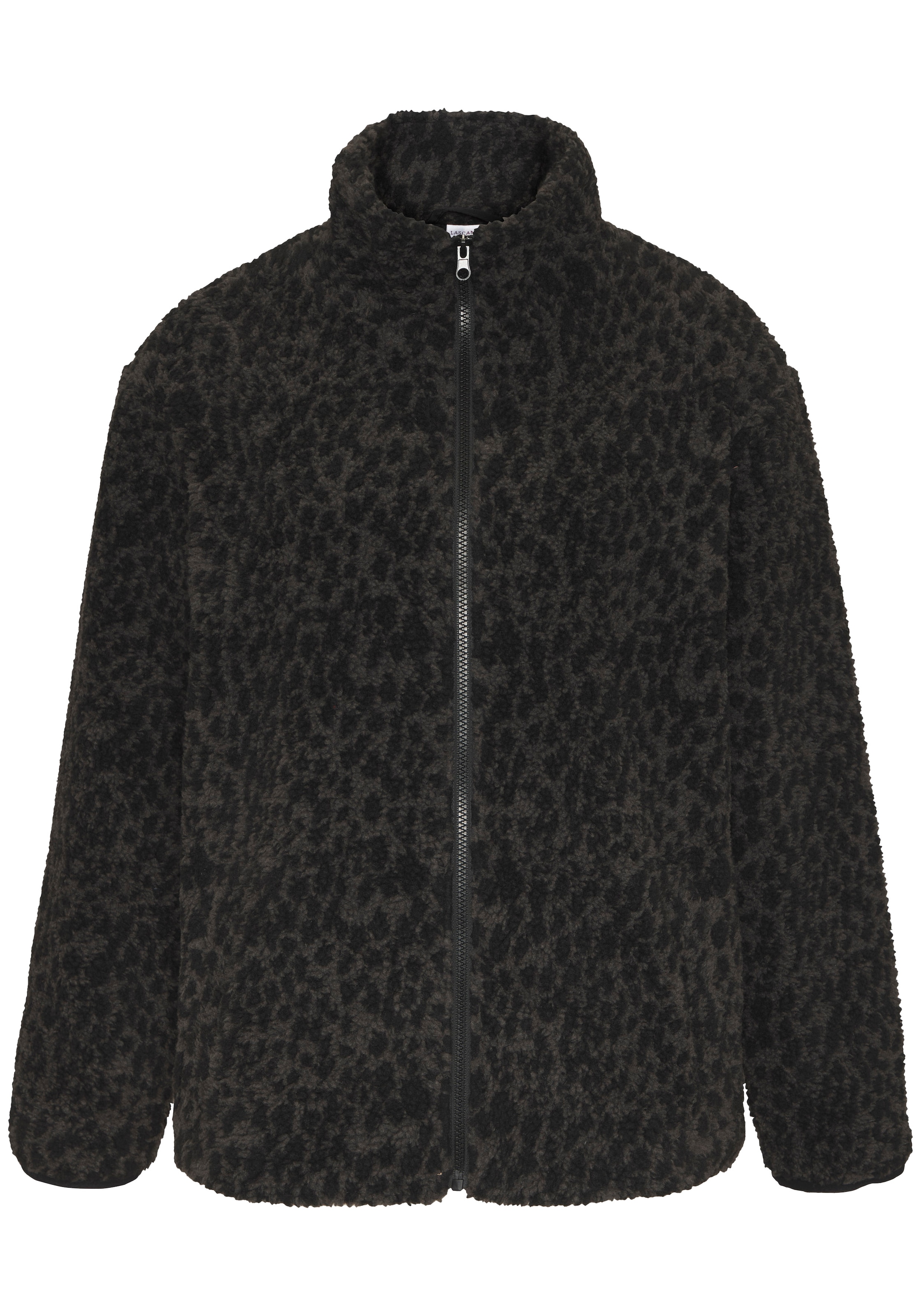 LASCANA Fleecejacke mit elegantem Leo-Muster