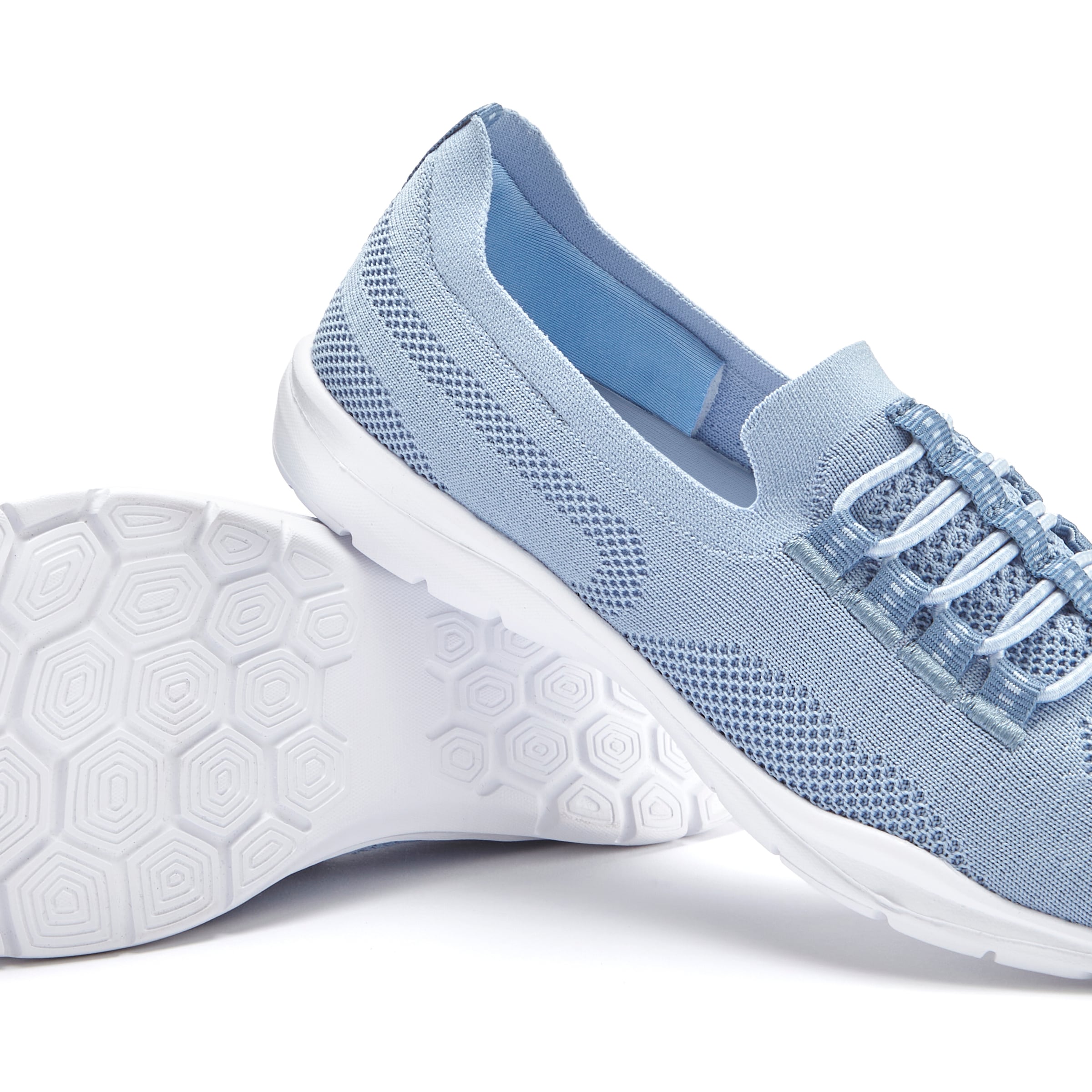 LASCANA Sneaker »Slipper, Halbschuh, leichtes Meshmaterial«, zum Reinschlüpfen mit elastischen Schnürbändern VEGAN