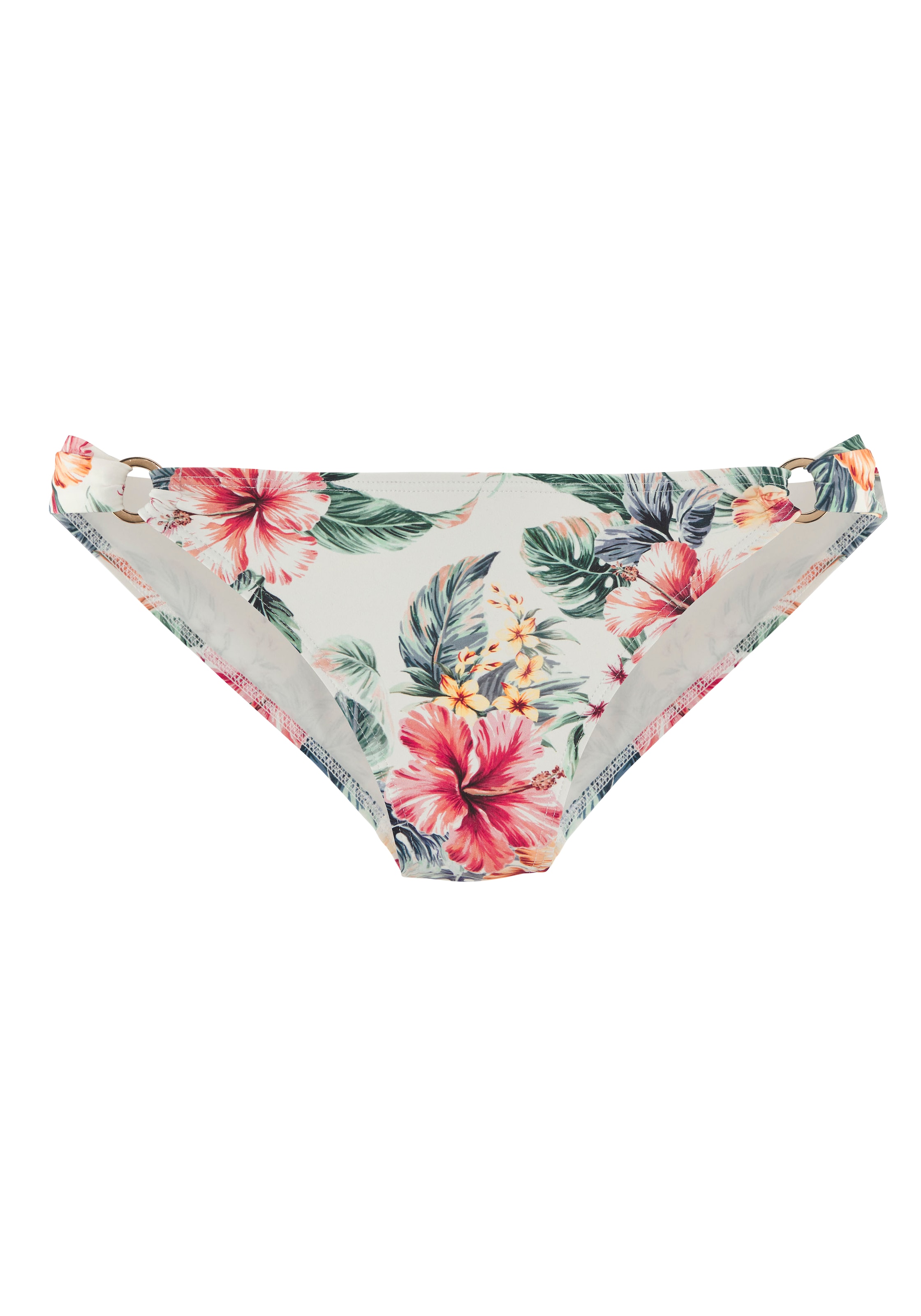 LASCANA Bikini-Hose »Salsa«, mit Zierringen und tollem Blumenprint