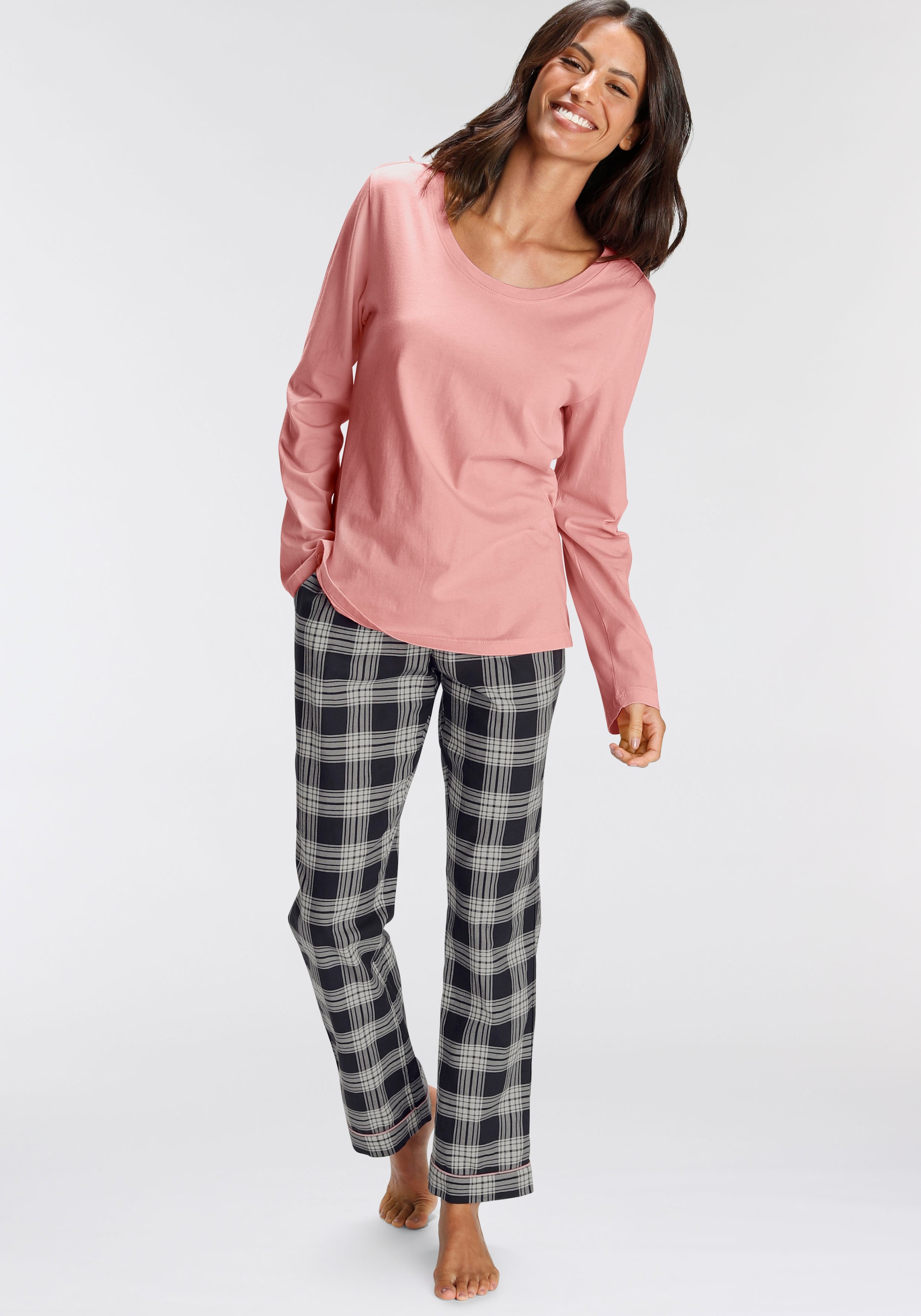 H.I.S Pyjama, (2 tlg.), mit karierter Schlafhose
