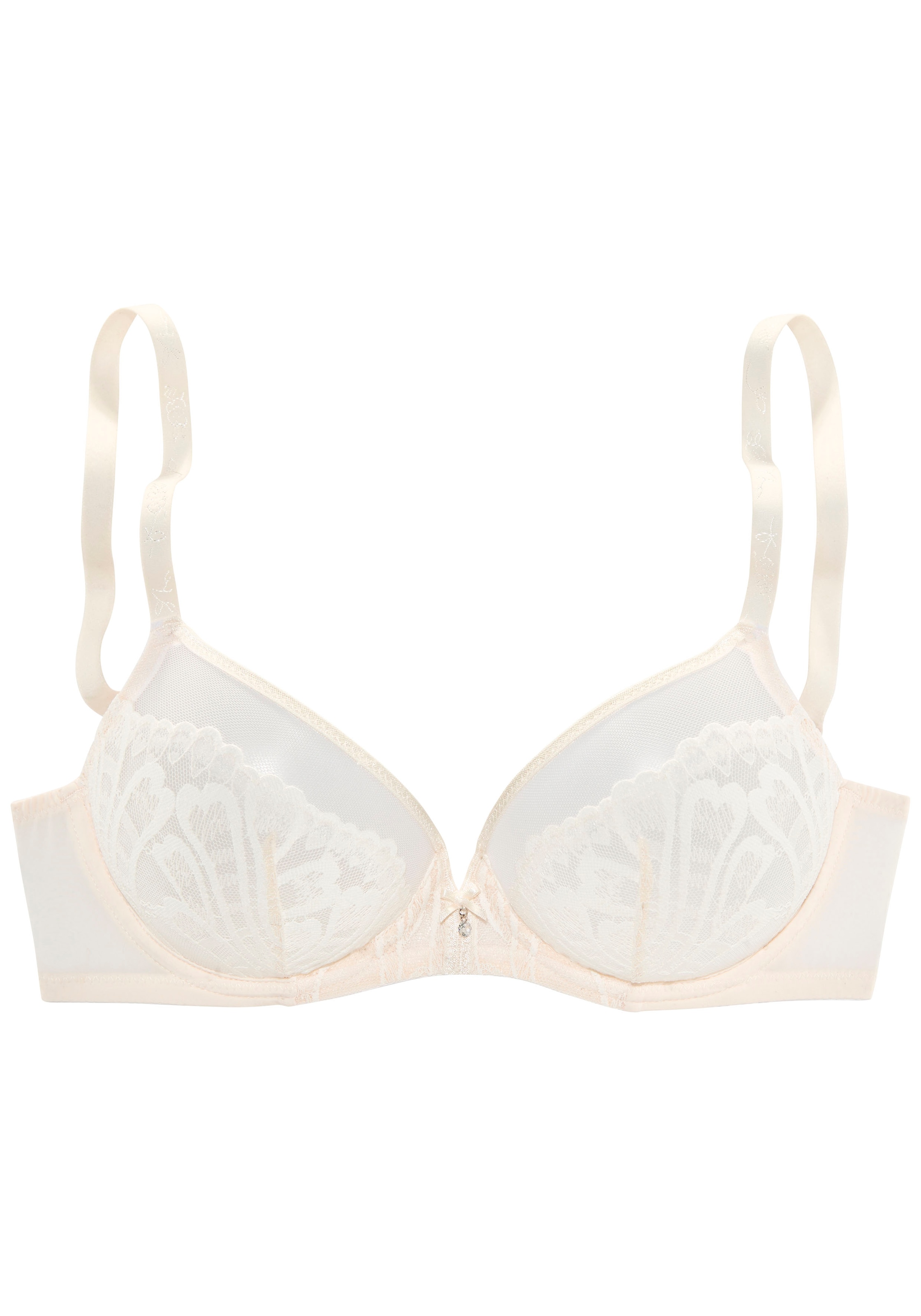 LASCANA Bügel-BH »Flora«, mit feiner Spitze und edlem Glitzeraccessoire, sexy Dessous