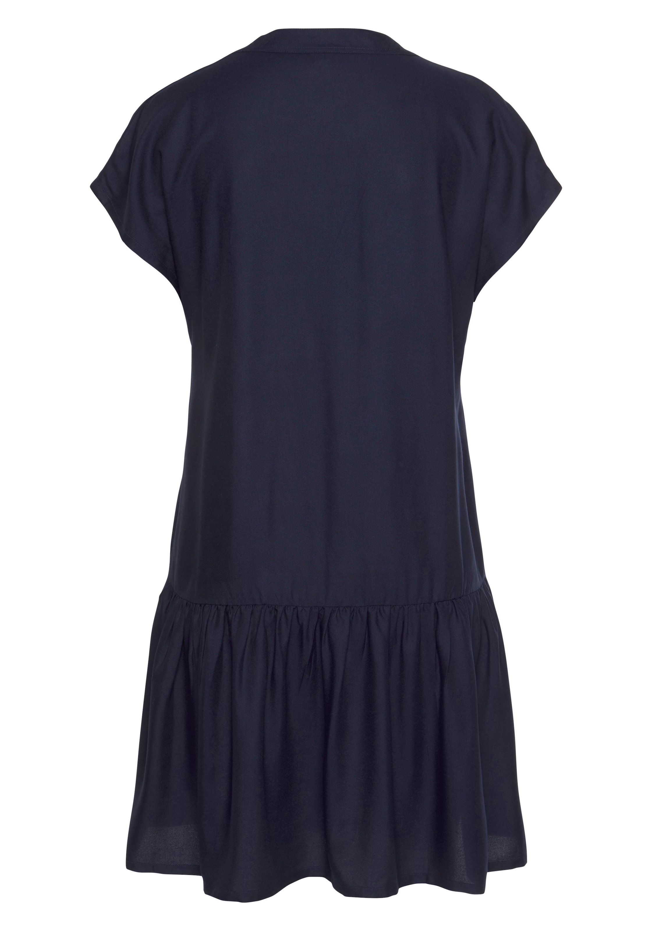 s.Oliver Blusenkleid, mit Volant am Rock, Tunikakleid, Sommerkleid, Basic