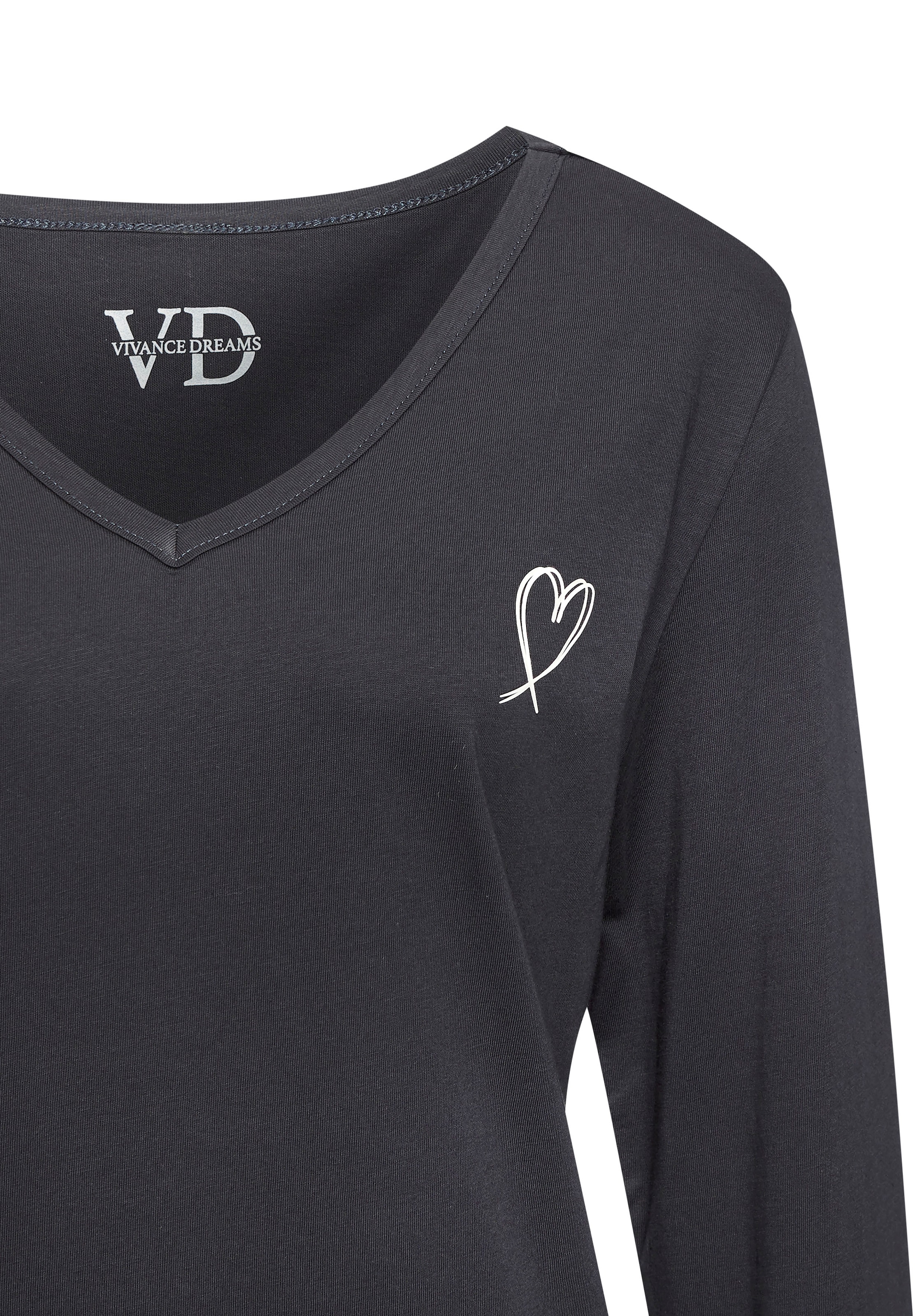Vivance Dreams Longsleeve, mit kleinem Herzprint