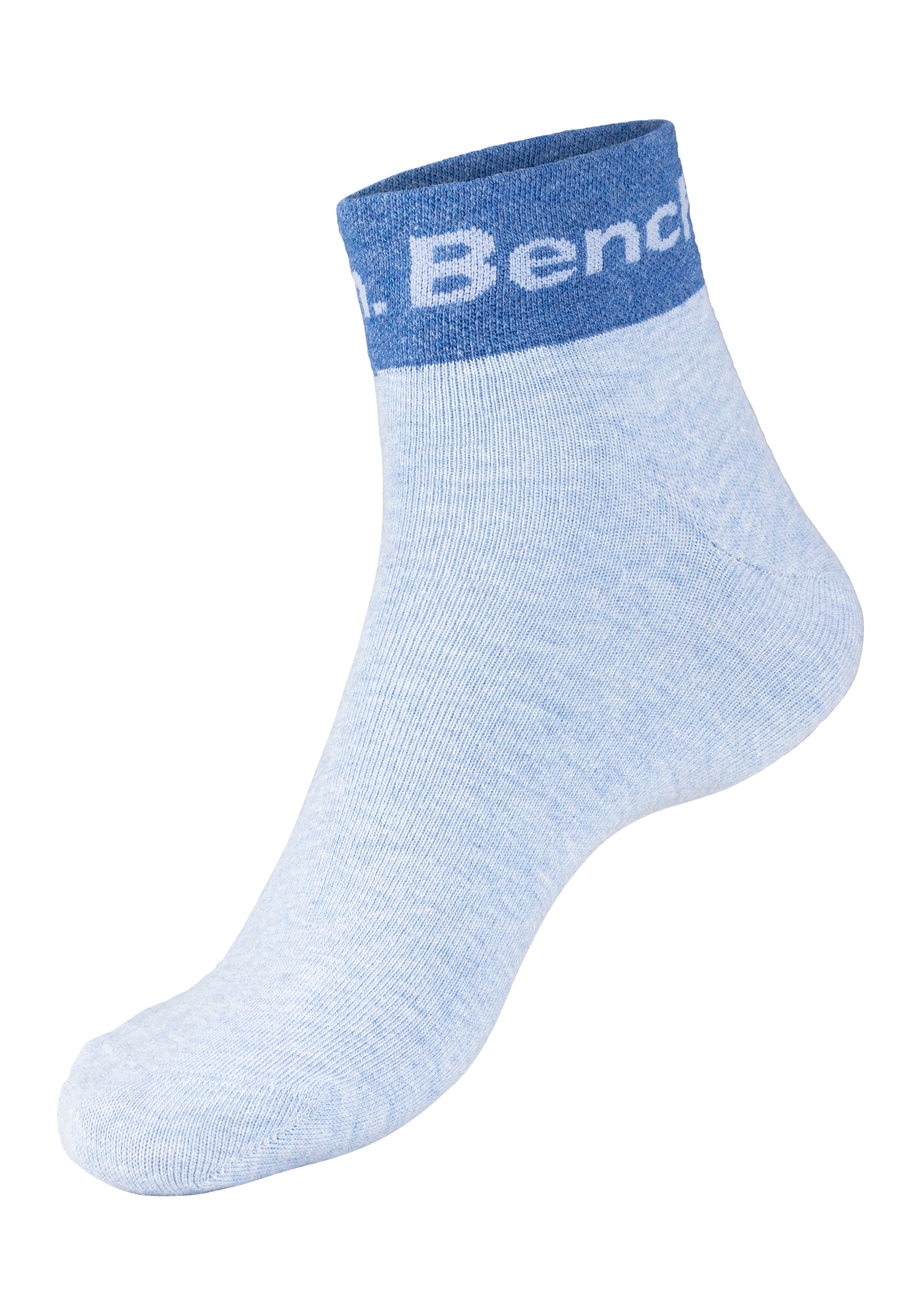 Bench. Kurzsocken, (Packung, 8 Paar), mit eingestricktem Schriftzug am Bündchen