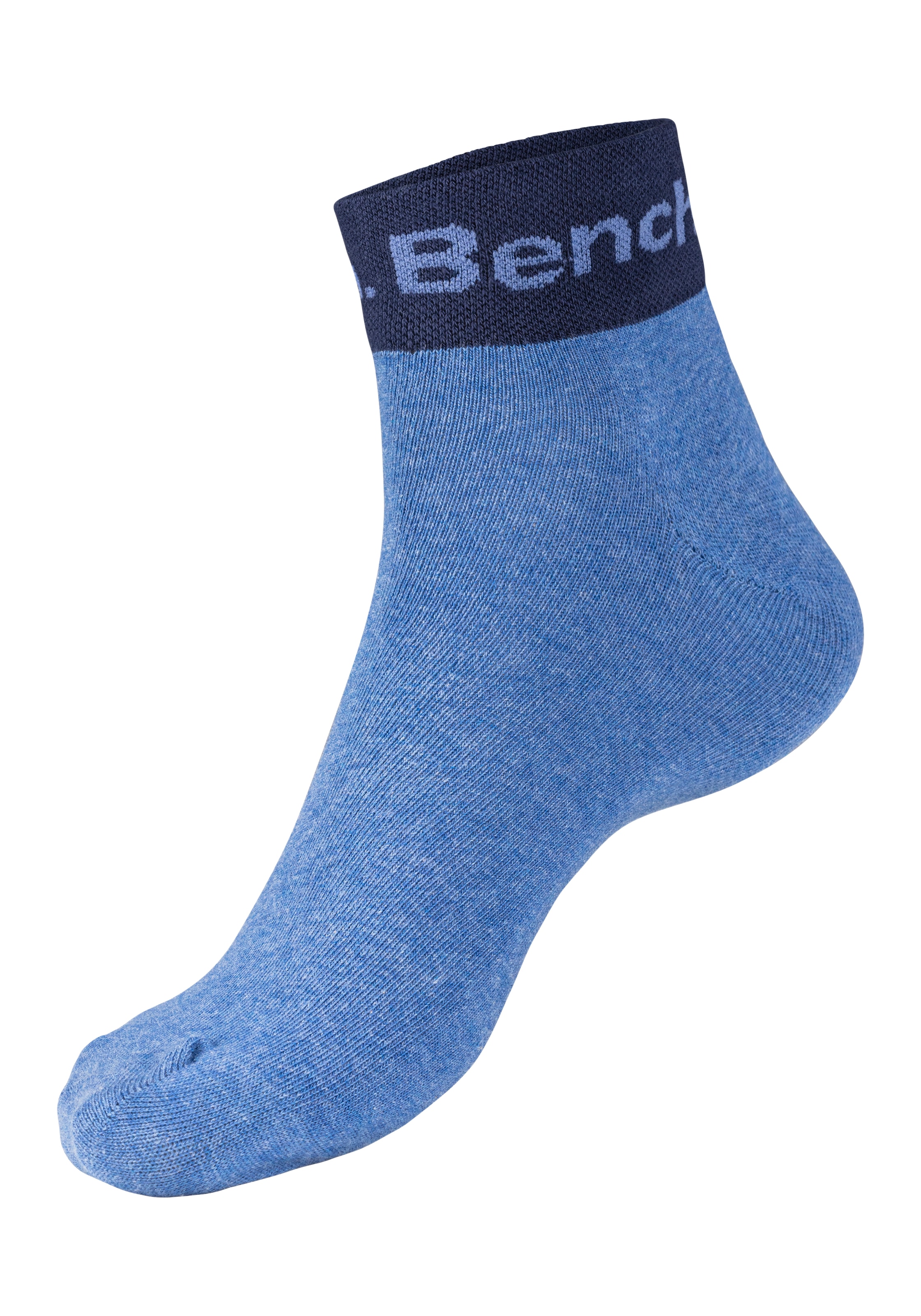 Bench. Kurzsocken, (Packung, 8 Paar), mit eingestricktem Schriftzug am Bündchen