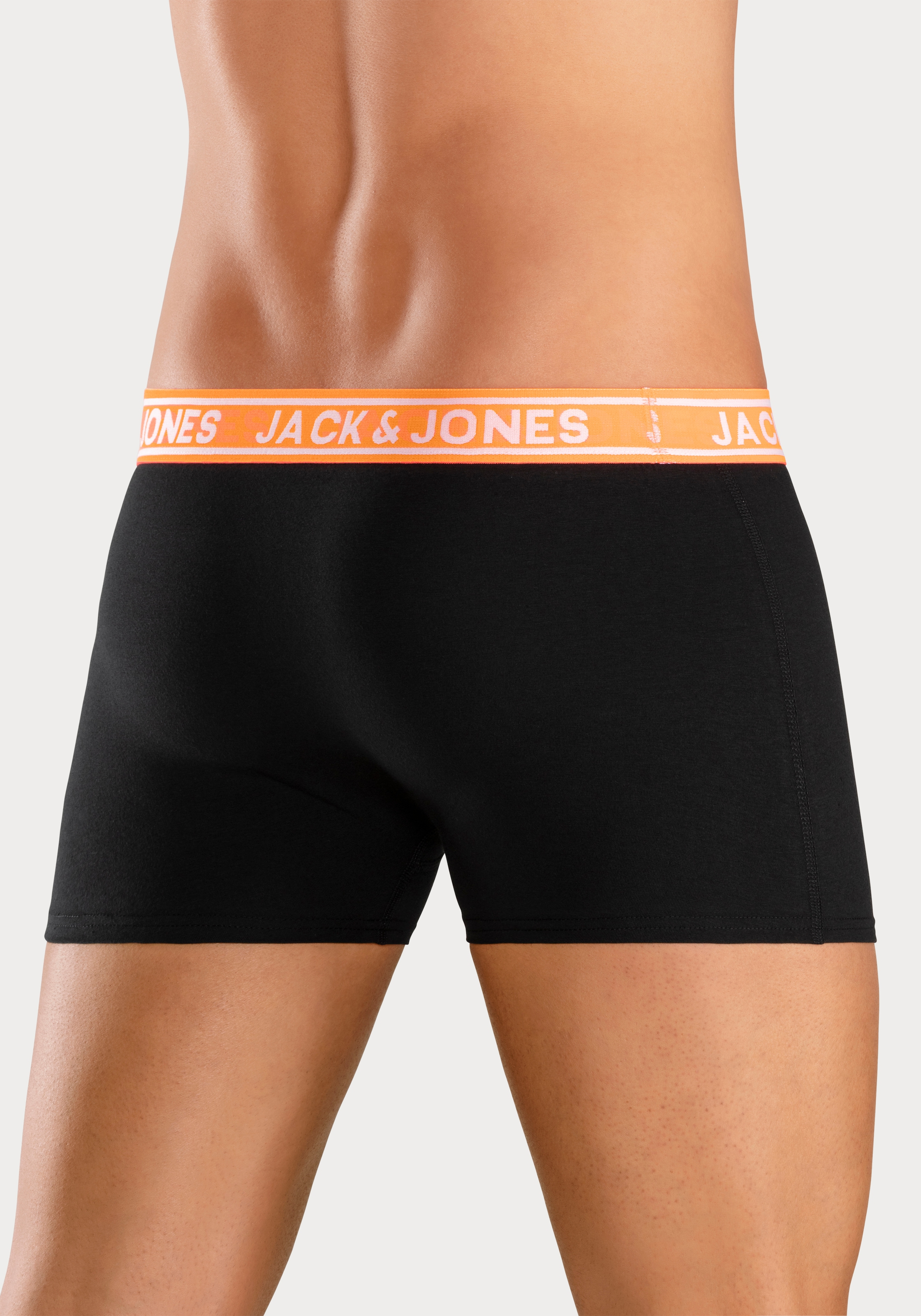 Jack & Jones Trunk »JACCRISP im 6er Pack mit Logobund und Stretchkomfort« Packung, 6 Stk. unifarben mit Farbeinsatz, modisch, eng anliegend, Baumwollmischung