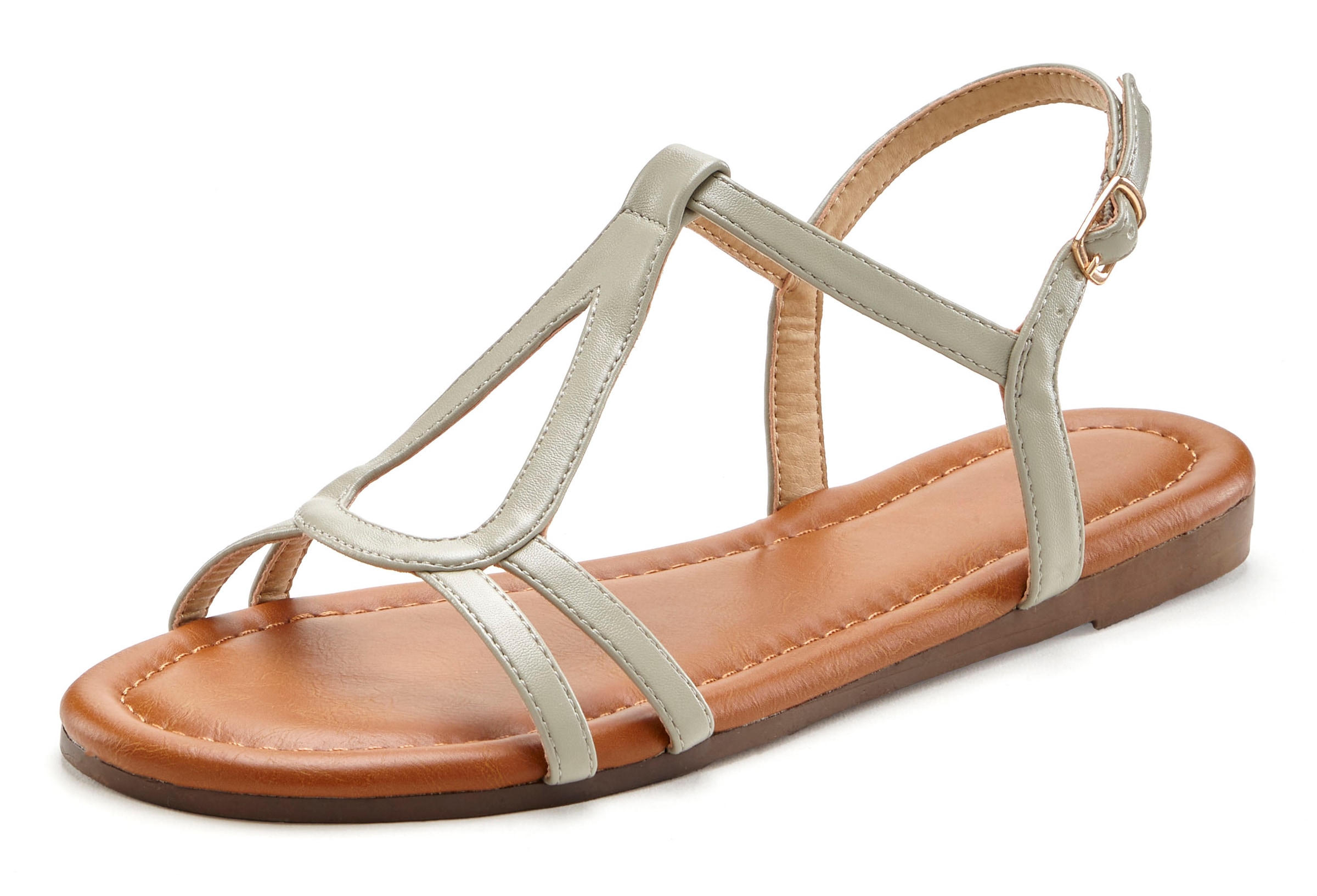 Vivance Sandale, Sandalette, Sommerschuh mit raffinierten Riemchen VEGAN