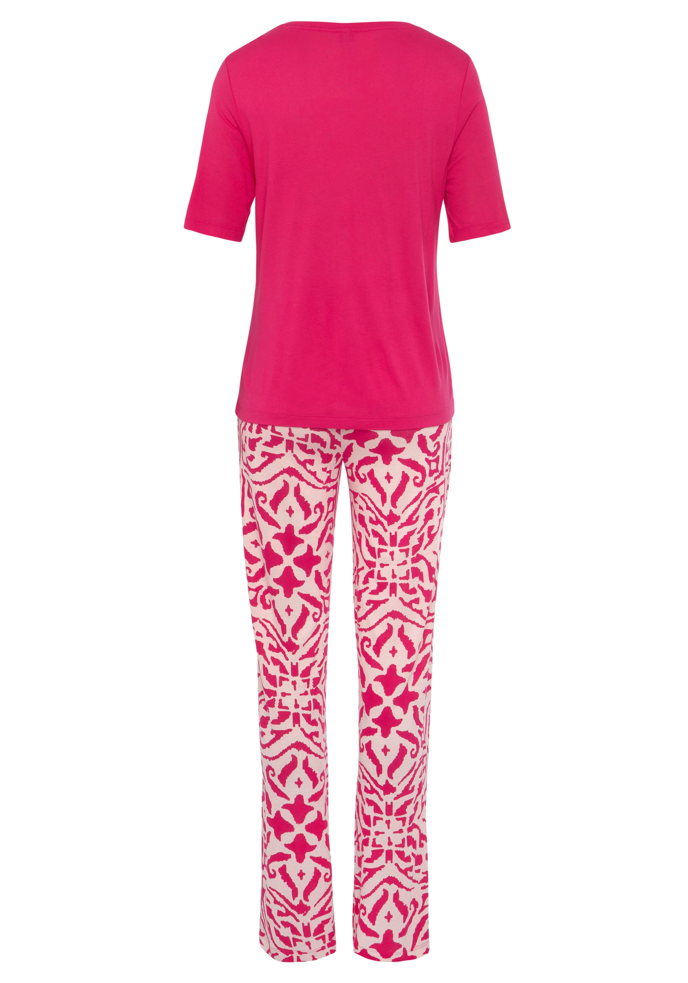 s.Oliver Pyjama, (2 tlg.), mit floralem Ethno-Muster