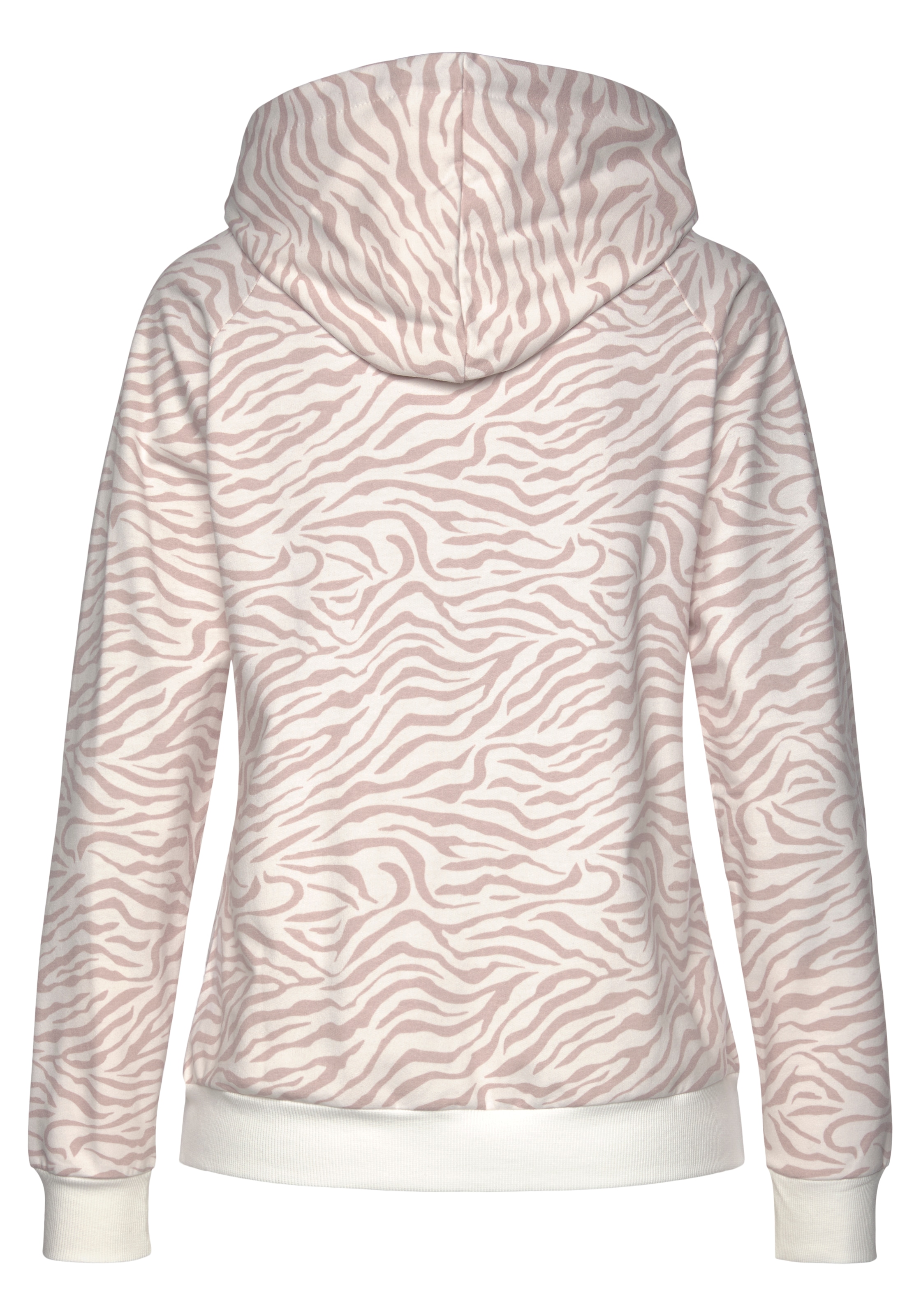LASCANA Kapuzensweatjacke, Sweatshirtjacke mit Details in Roségold, Loungewear