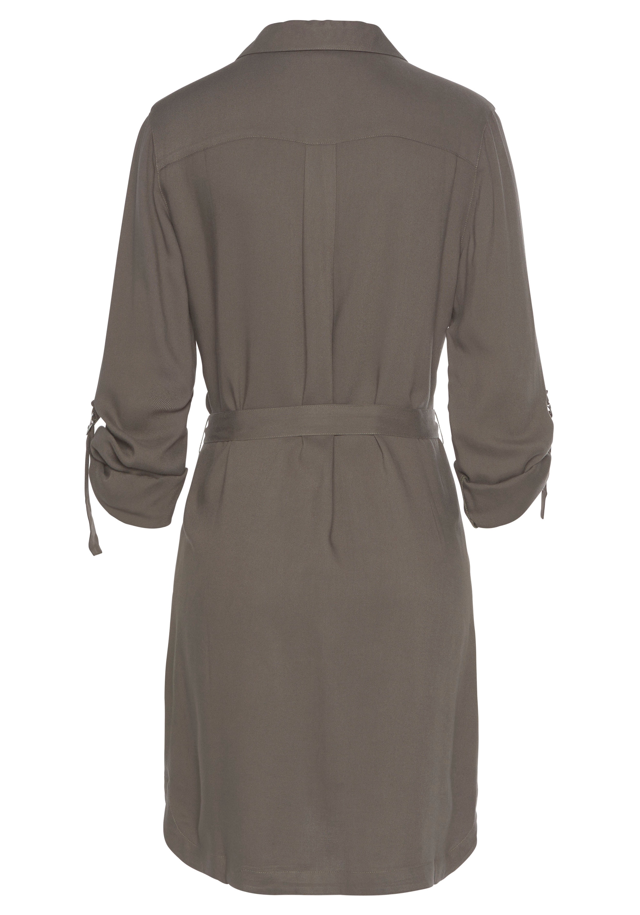 LASCANA Hemdblusenkleid, (mit Bindegürtel)
