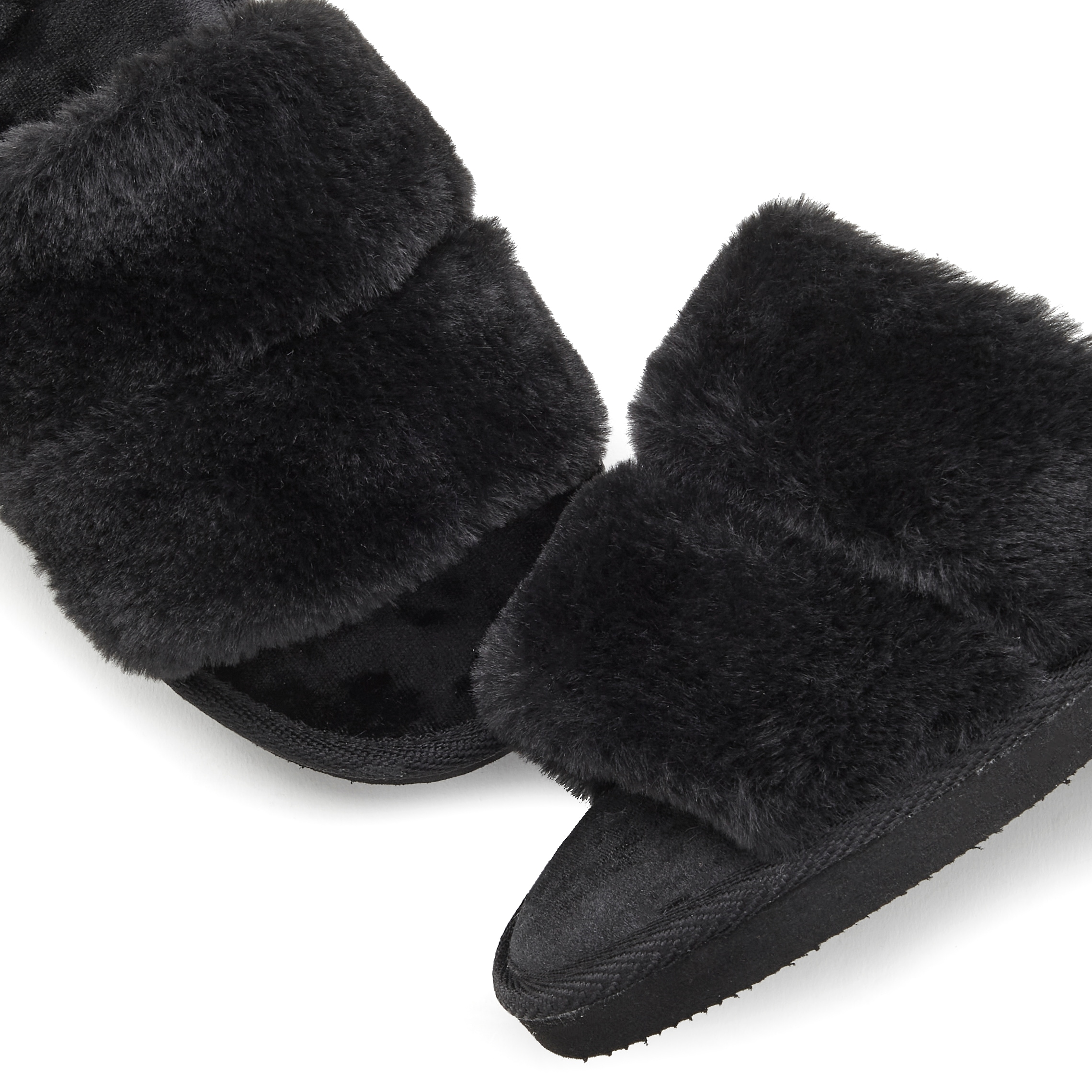 Vivance Pantolette »Hausschuh, Plüsch Hausschuhe, Mule, offener Schuh,«, VEGAN