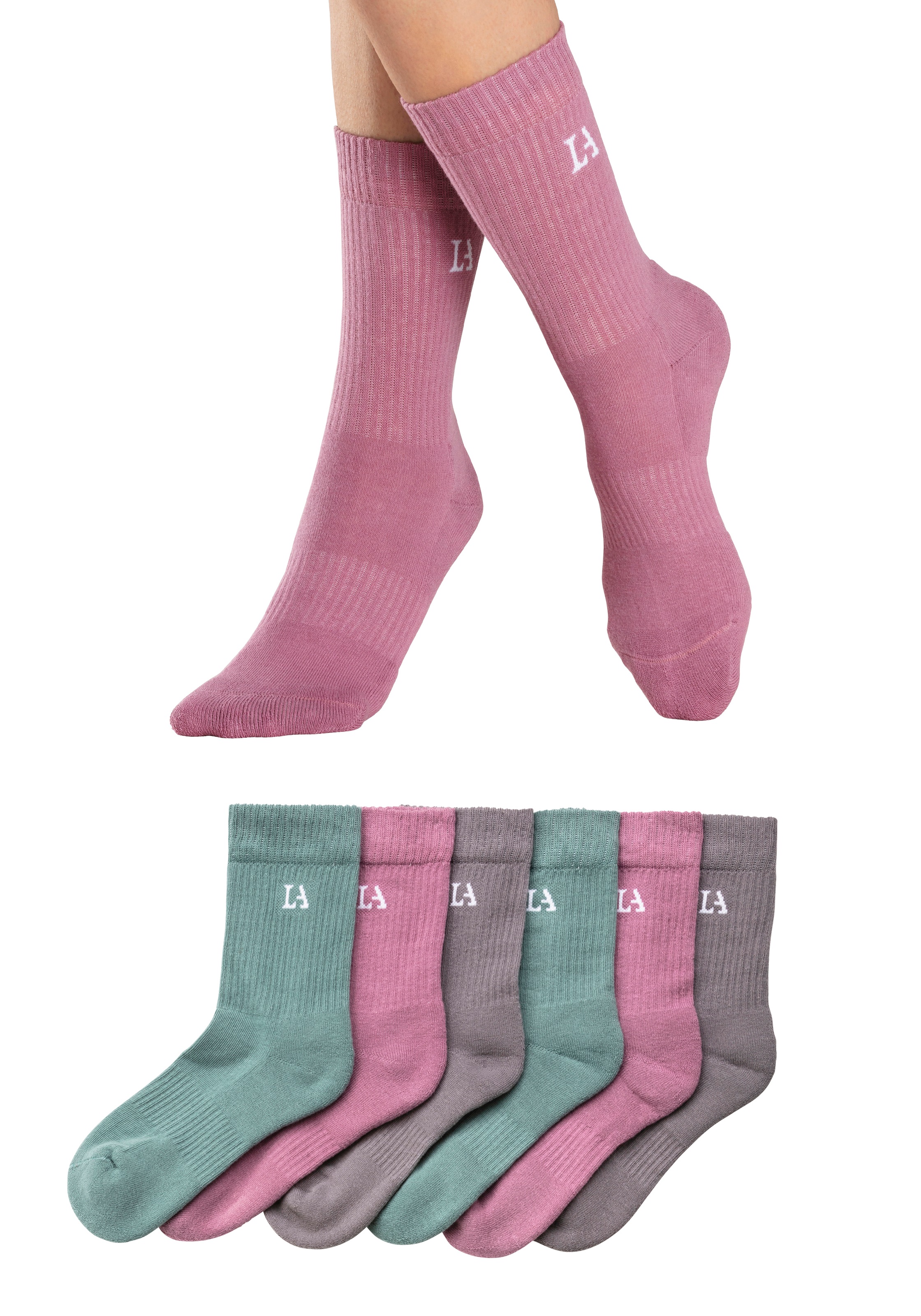 LASCANA ACTIVE Tennissocken, (Packung), mit Frotteé