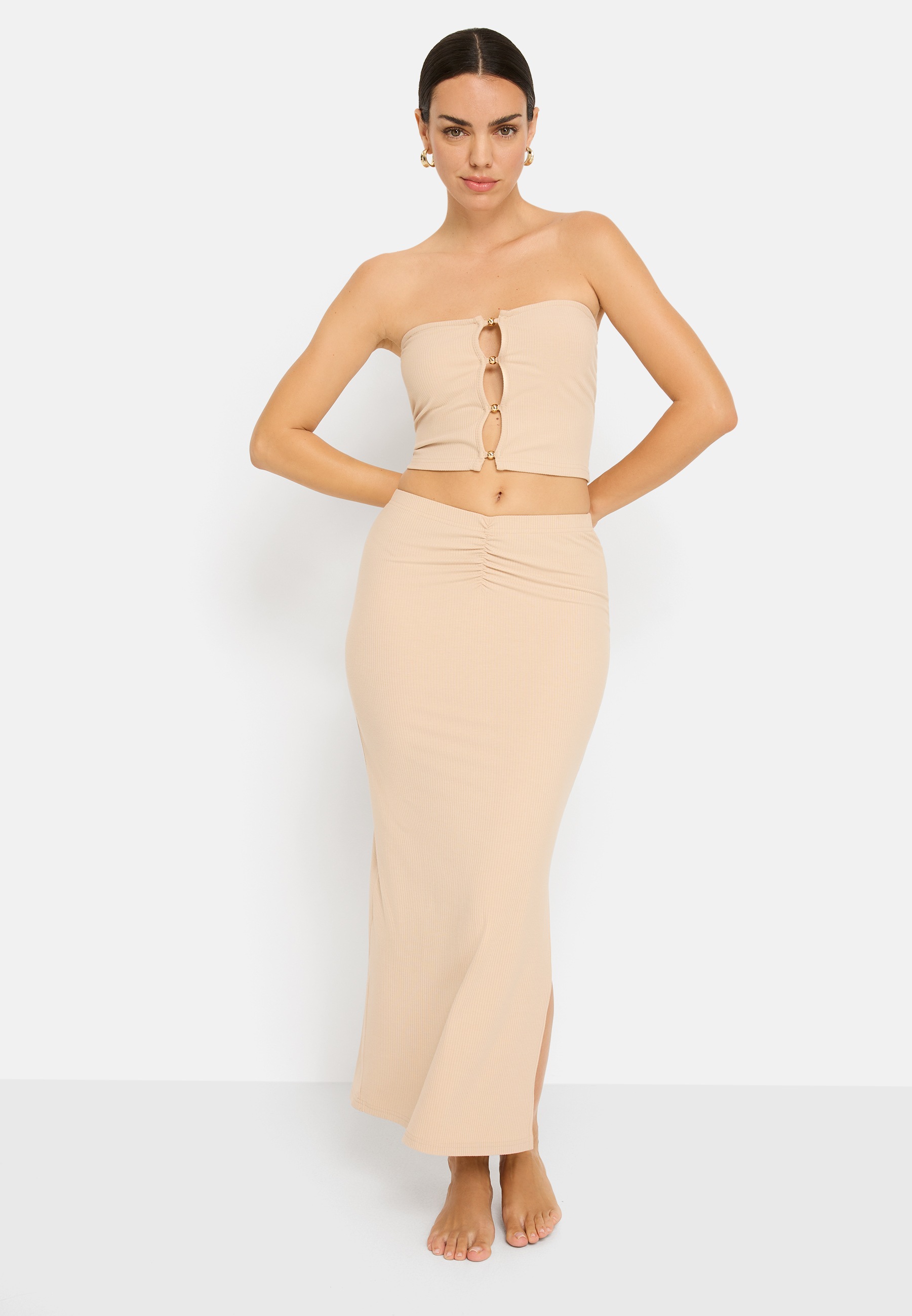 LSCN by LASCANA Bandeautop aus weicher Rippware, Croptop