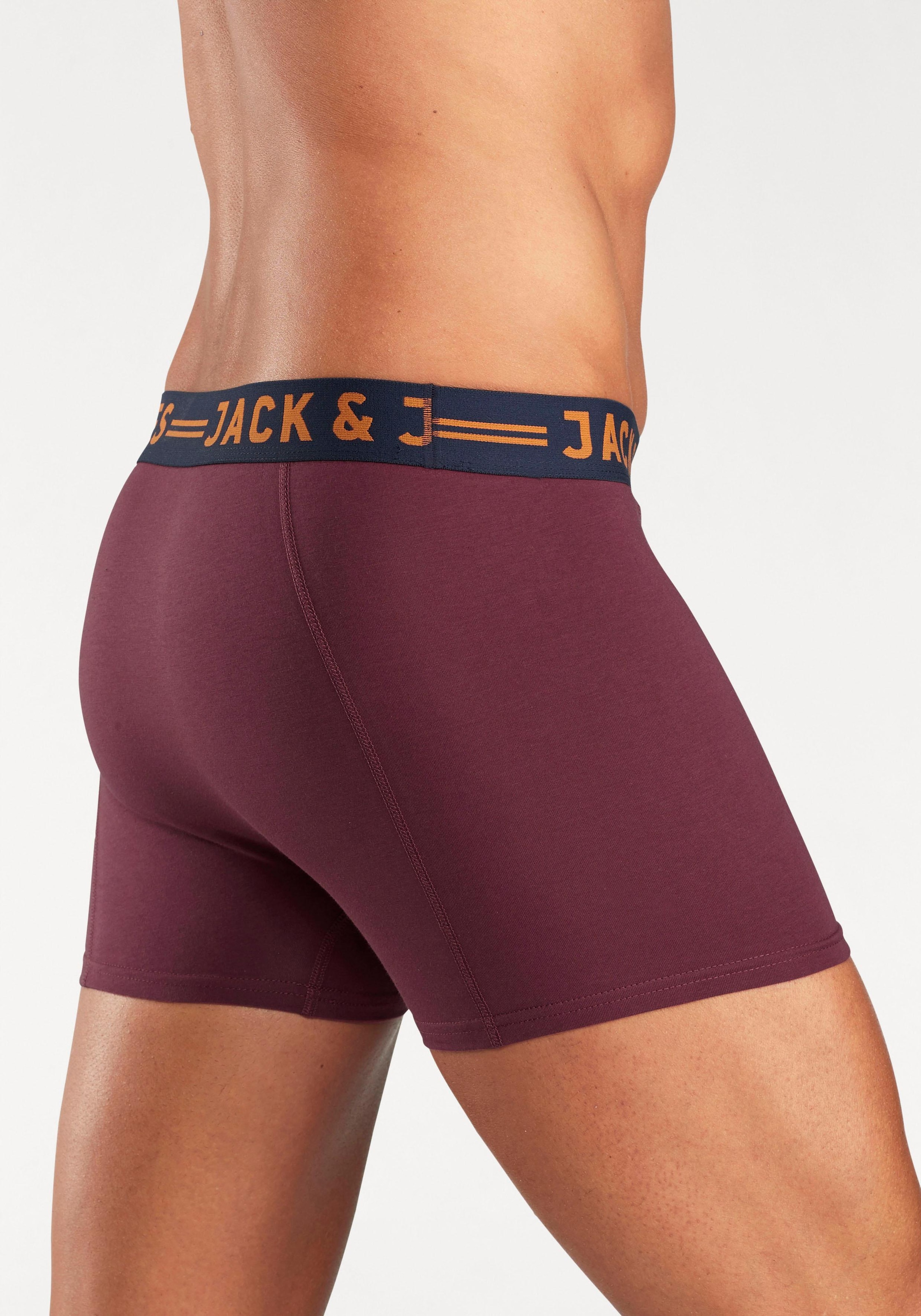 Jack & Jones Boxer »JAC Lichfield Trunks« Packung, 3 Stk. mit kontrastfarbigem Bund