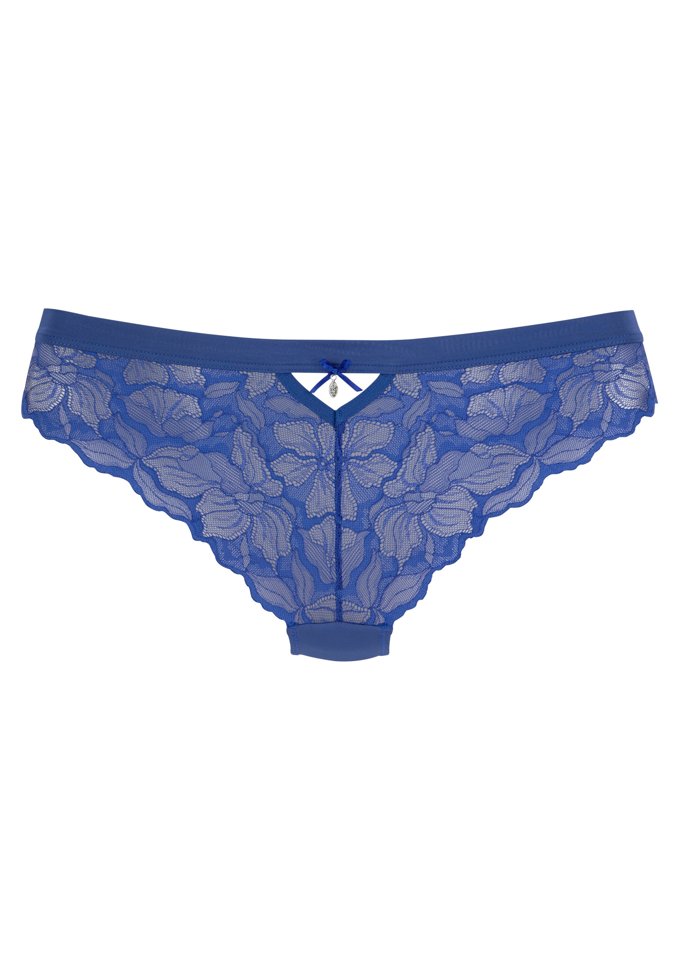 LASCANA Tanga, mit edlem Accessoire und feinem Bund aus Satin-Material