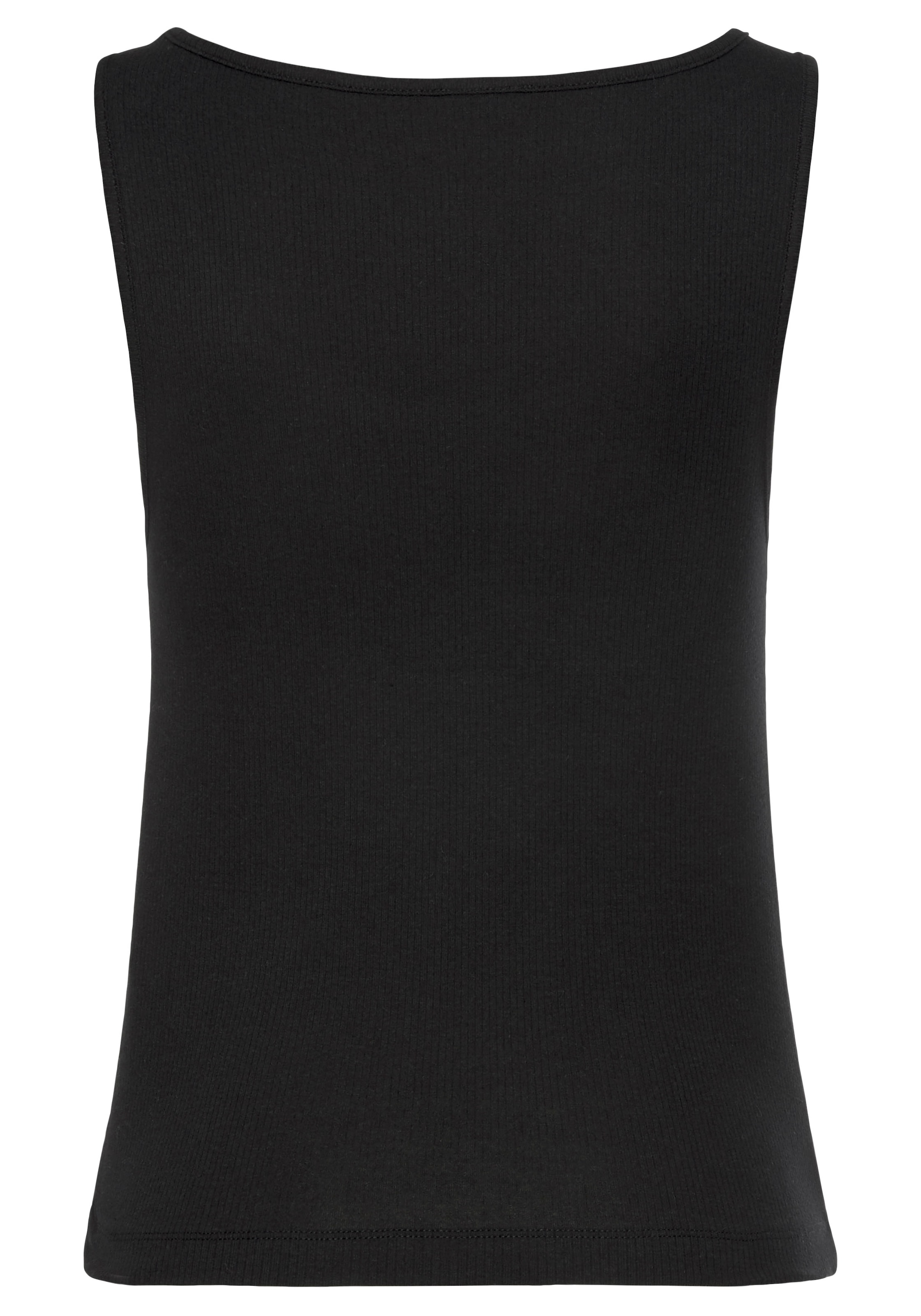 LASCANA Pyjamaoberteil, aus Rippstrick