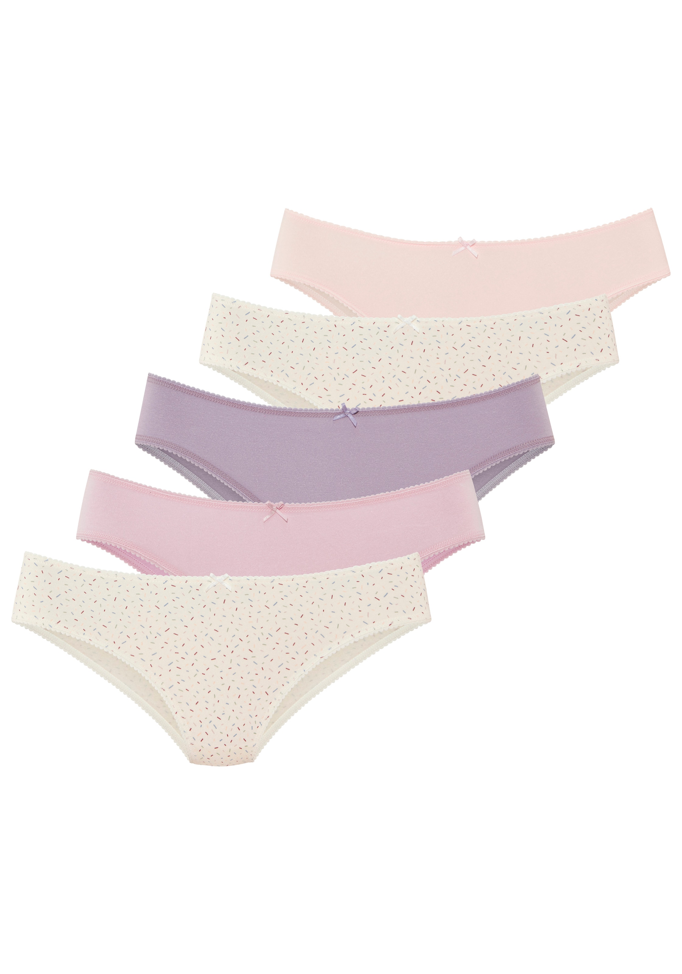 Vivance Jazz-Pants Slips 5er Pack,  mit kleiner Häkelkante