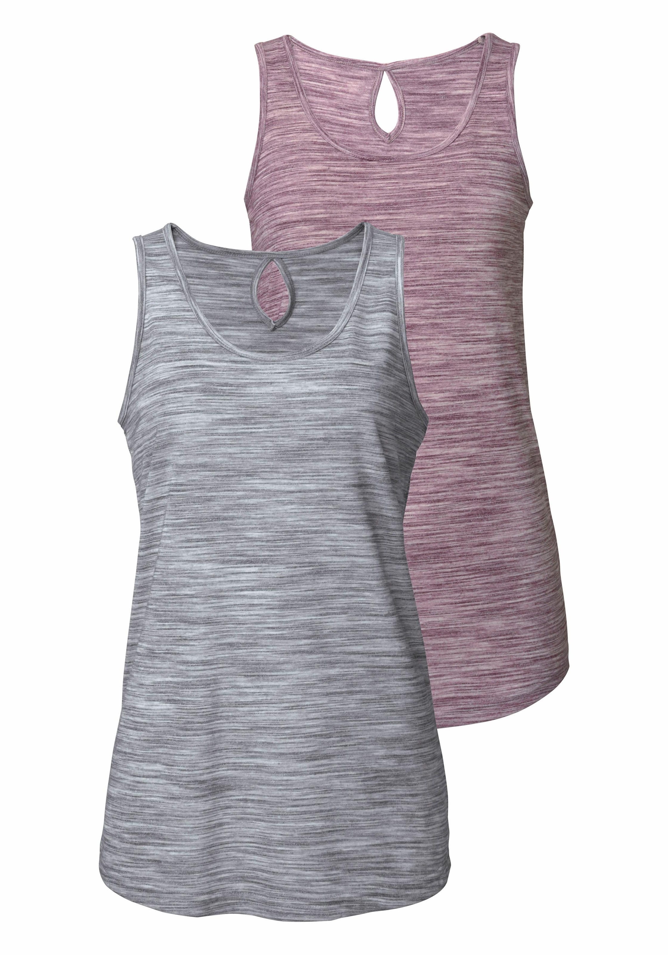 Beachtime Tanktop »mit Struktureffekt«, (2er-Pack), aus pflegeleichter Qualität