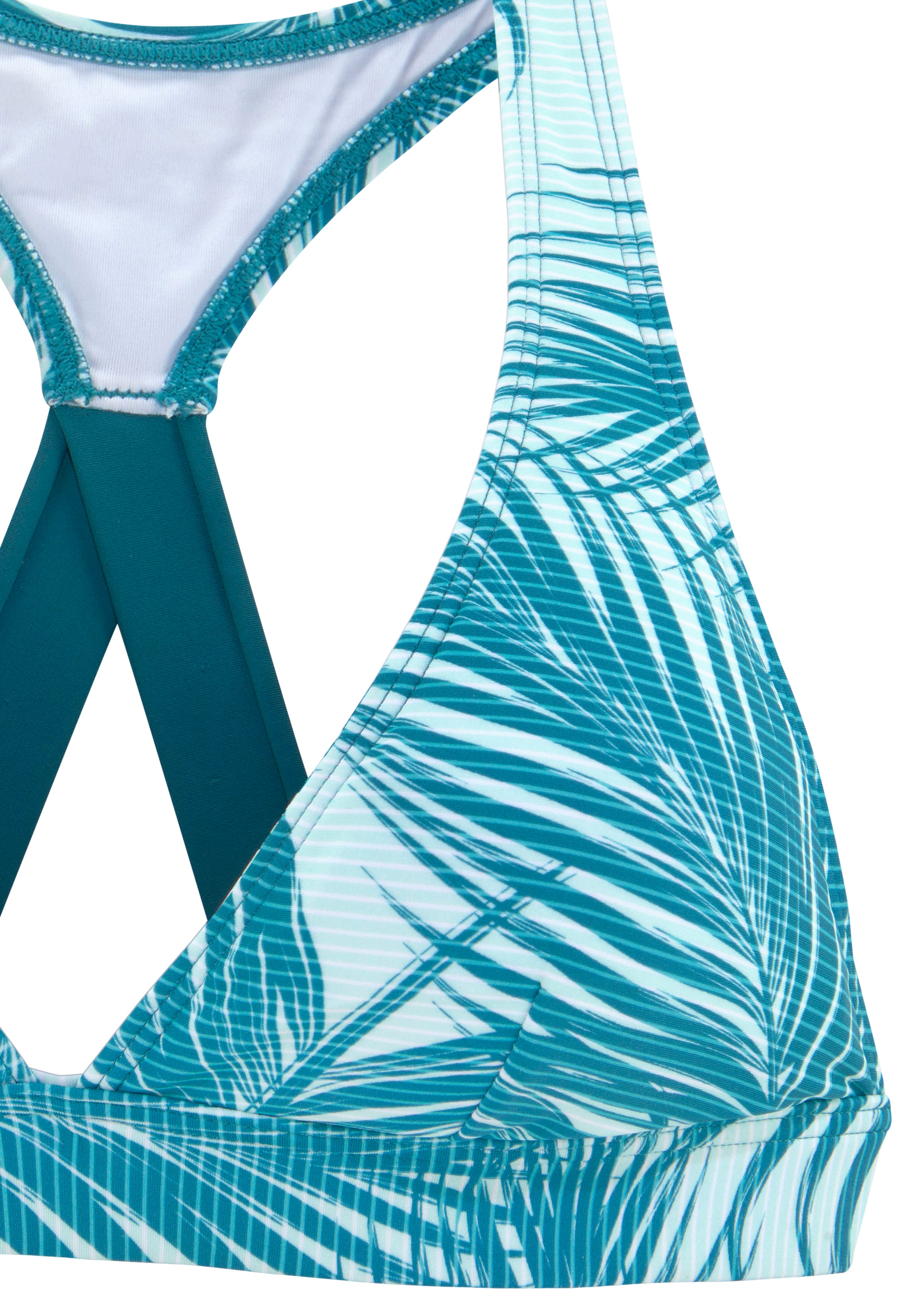 LASCANA ACTIVE Triangel-Bikini-Top »Coal«, mit unifarbenen Trägern im Rücken