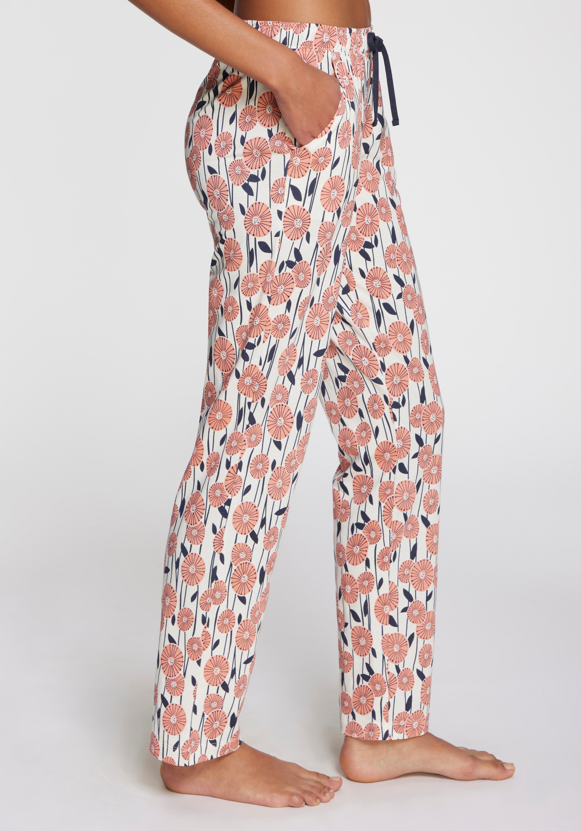 Vivance Dreams Pyjamahose, Mit schönem Muster