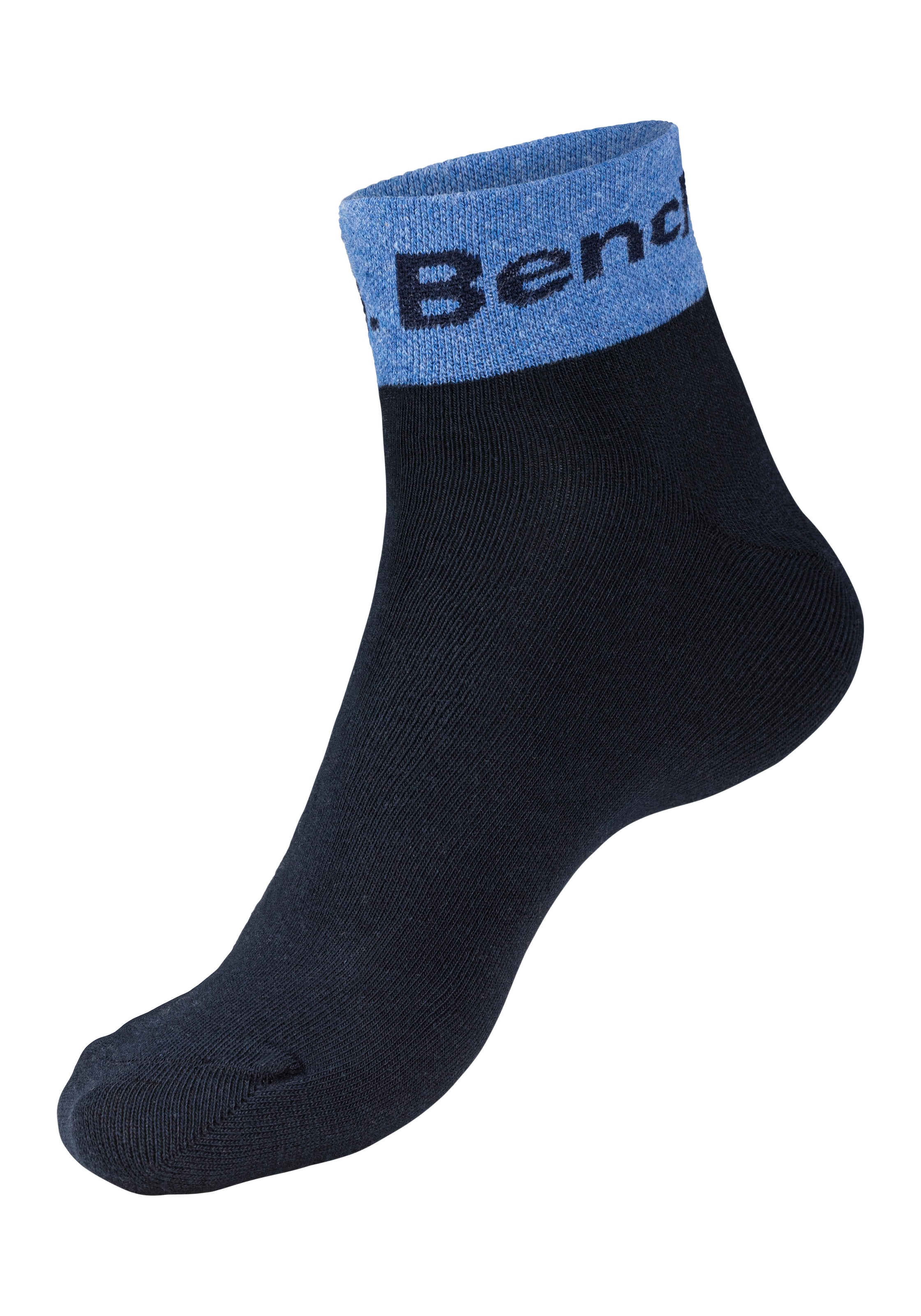 Bench. Kurzsocken, (Packung, 8 Paar), mit eingestricktem Schriftzug am Bündchen