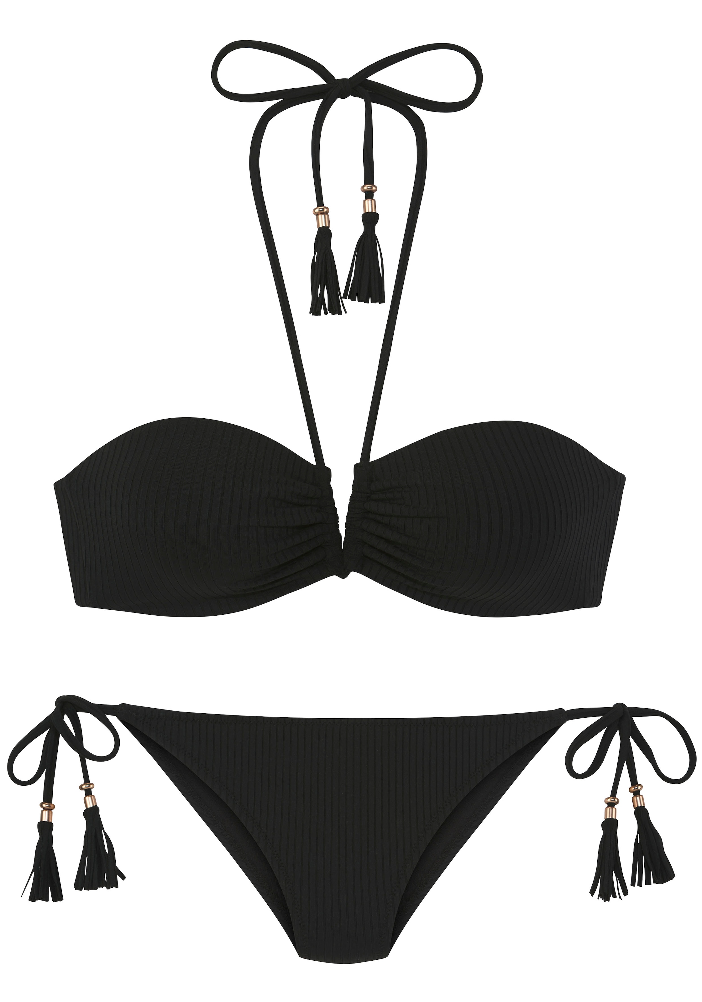Elbsand Bandeau-Bikini, mit V-Bügel