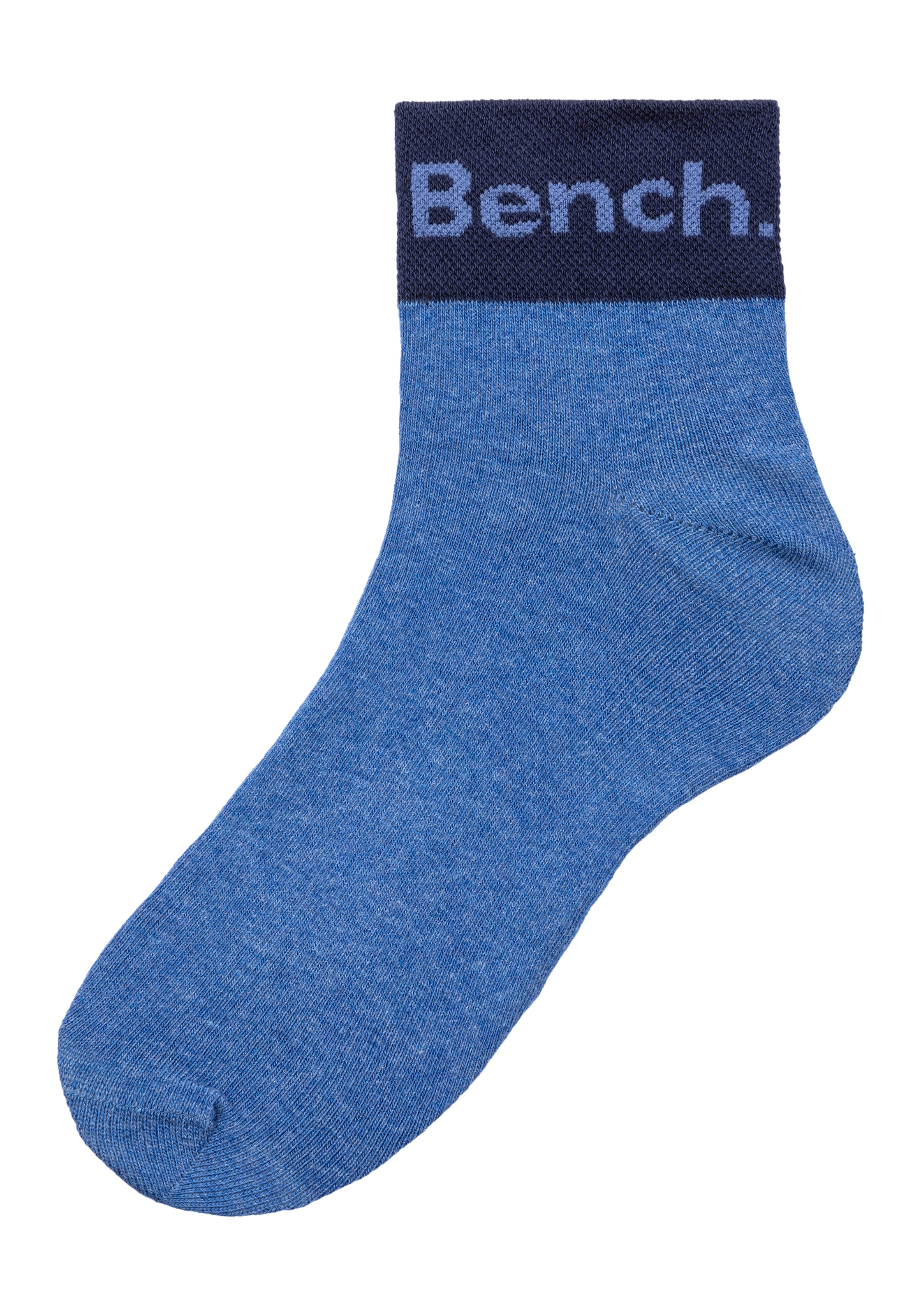 Bench. Kurzsocken, (Packung, 8 Paar), mit eingestricktem Schriftzug am Bündchen